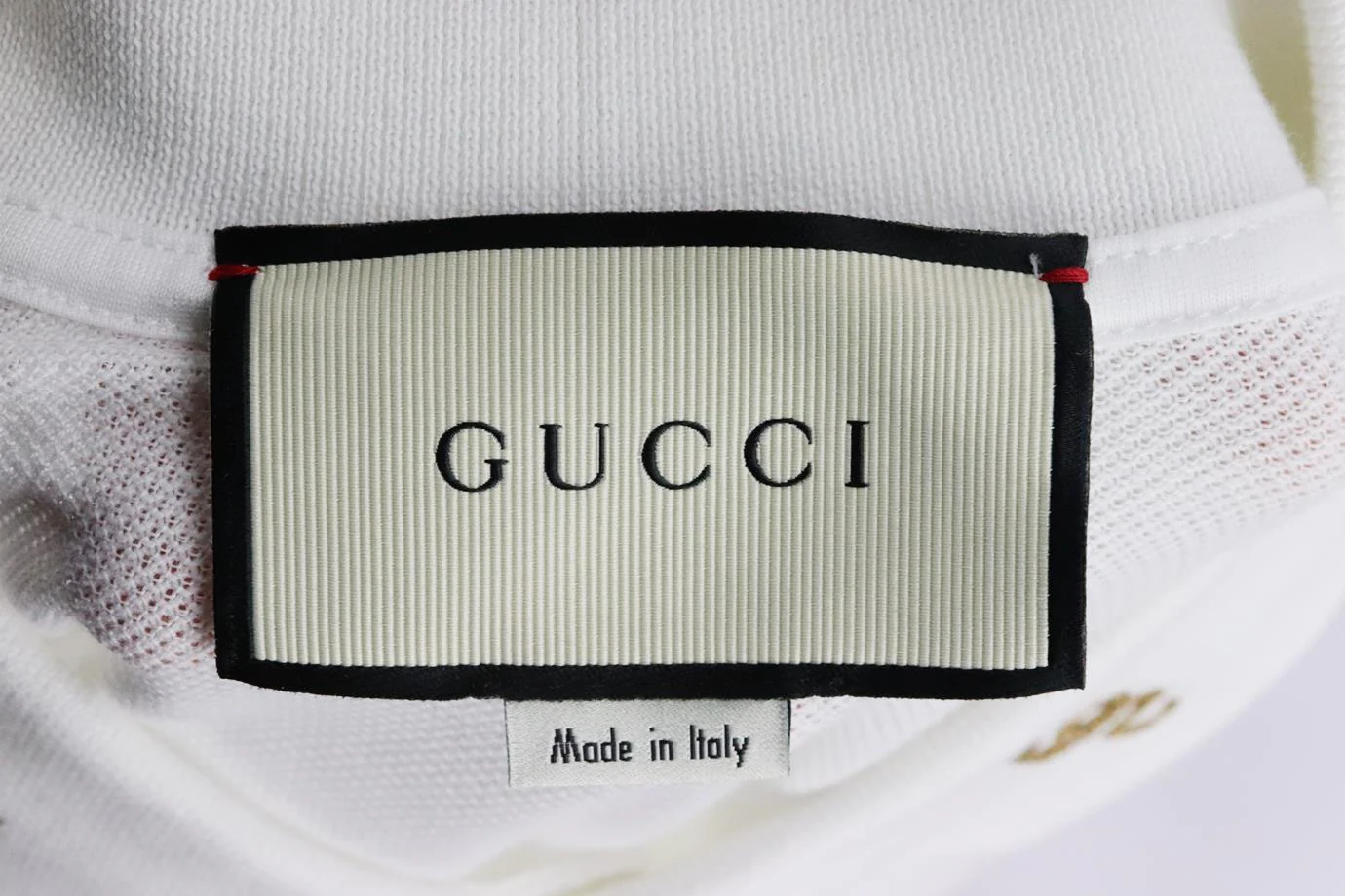 GUCCI MEN'S EMBROIDERED COTTON PIQUÉ POLO SHIRT LARGE - Image 4