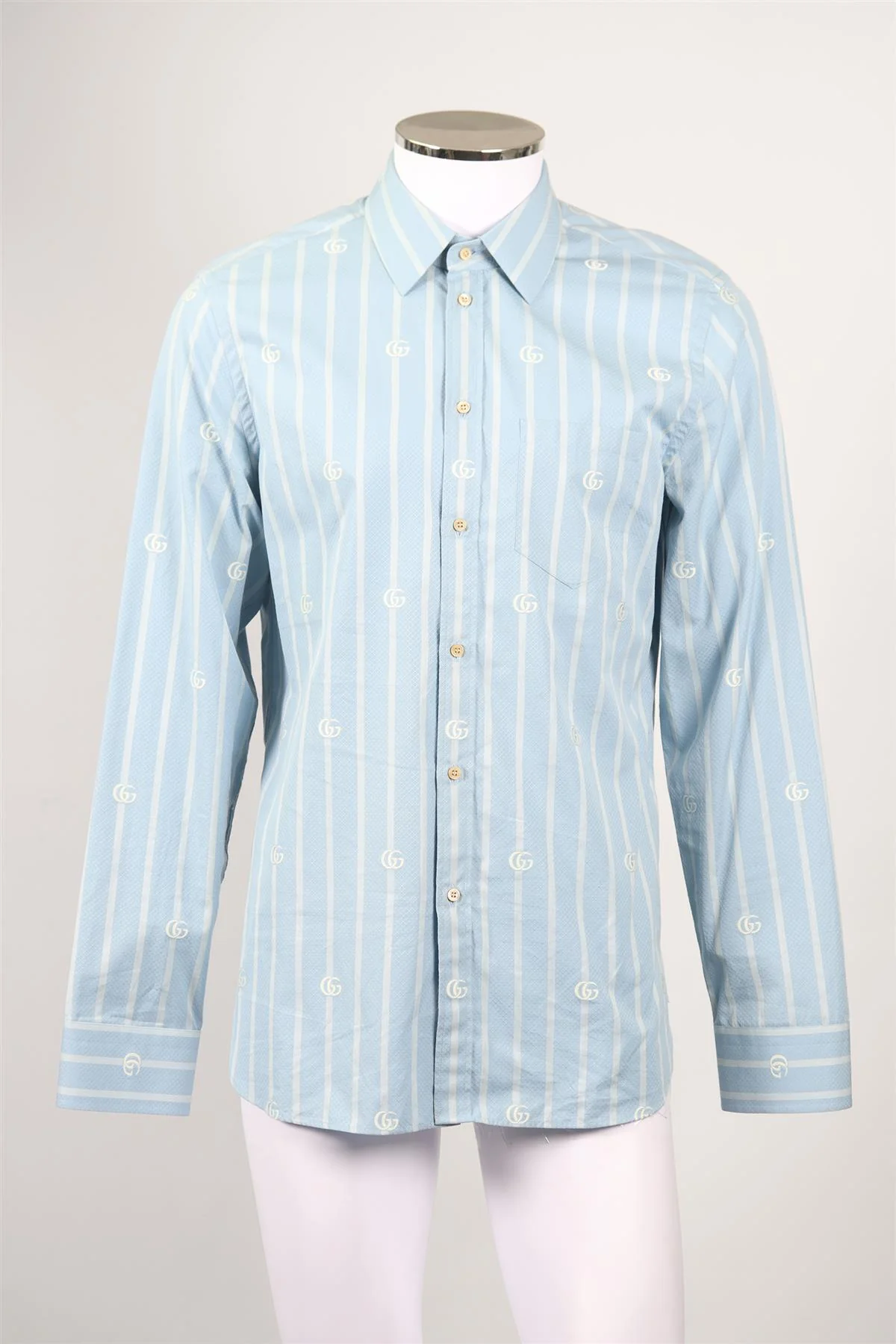 GUCCI MEN'S GG COTTON SHIRT EU COLLAR 41 UK/US CHEST 40 - Image 2
