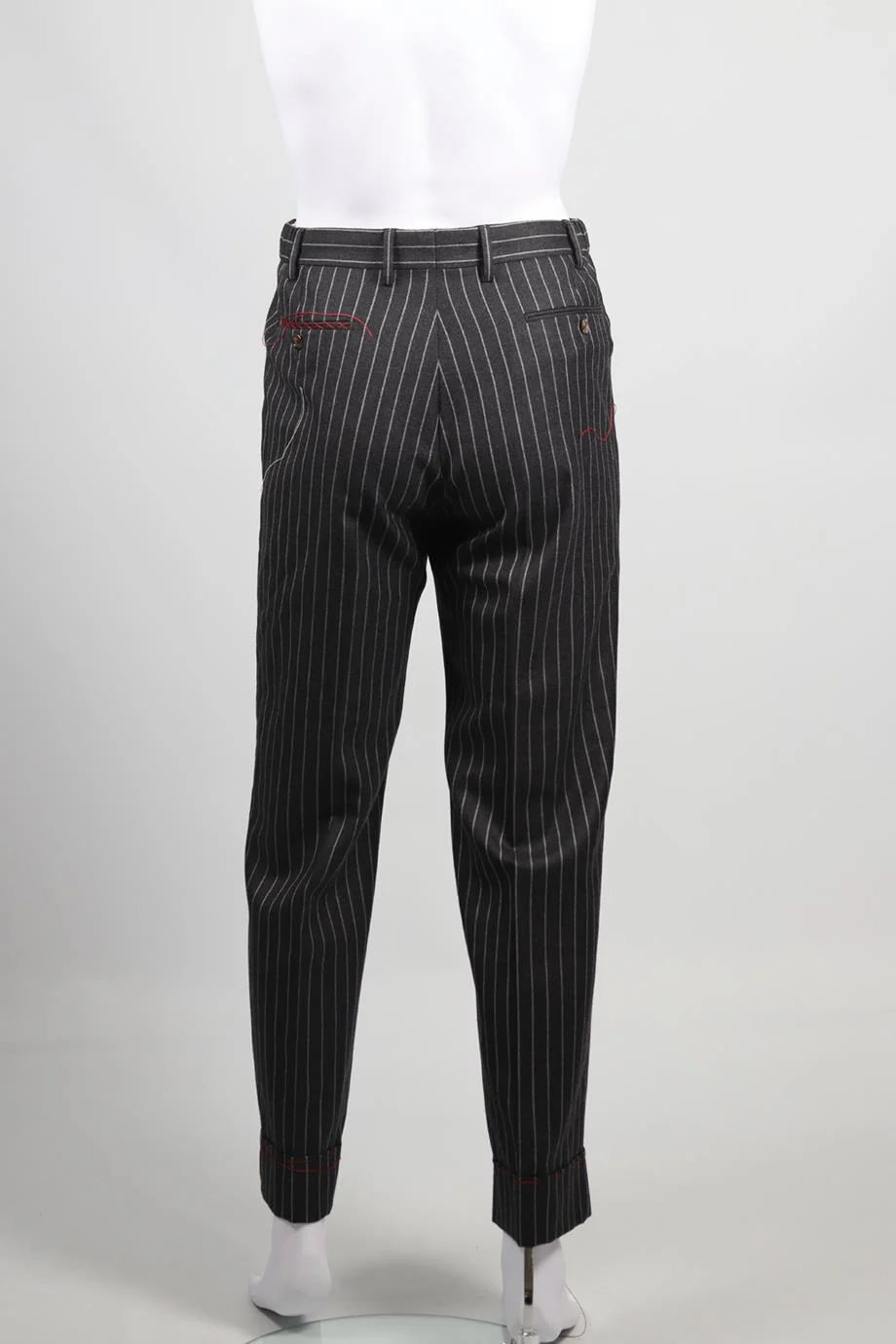 GUCCI MEN'S STRIPED WOOL BLEND STRAIGHT LEG PANTS IT 50 UK/US WAIST 34 - Image 4
