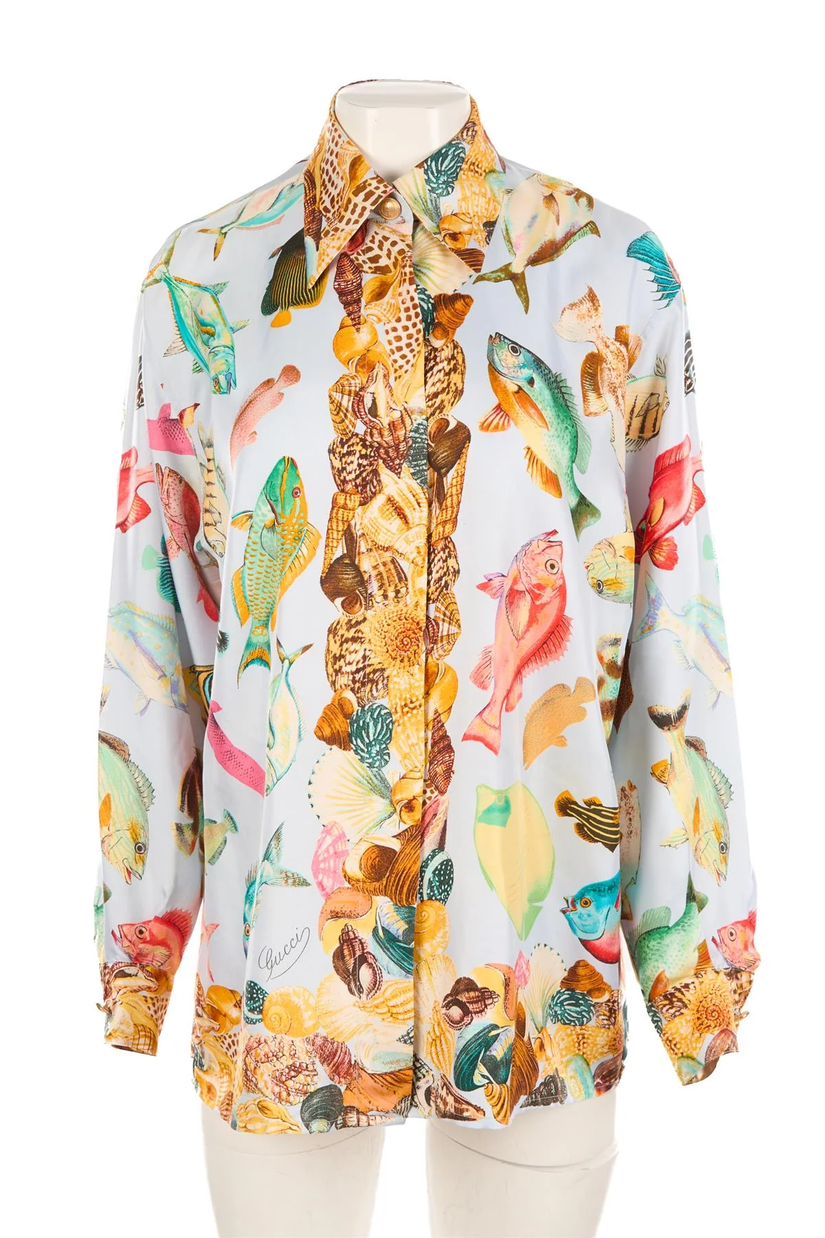 GUCCI MULTI 1992 SILK SHIRT IT 46 - Image 2