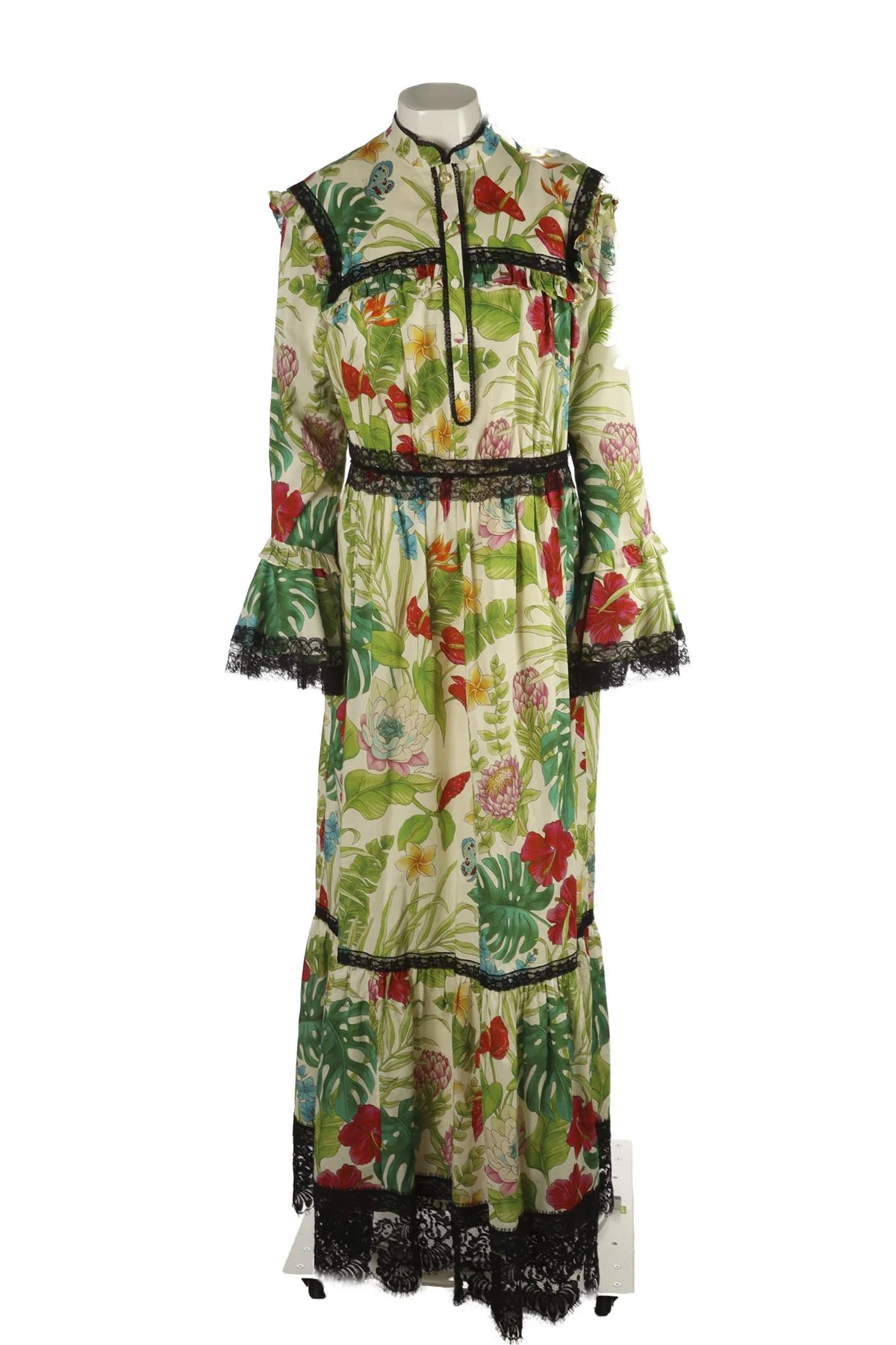 GUCCI MULTI COTTON MAXI DRESS IT 46 UK 14 - Image 2