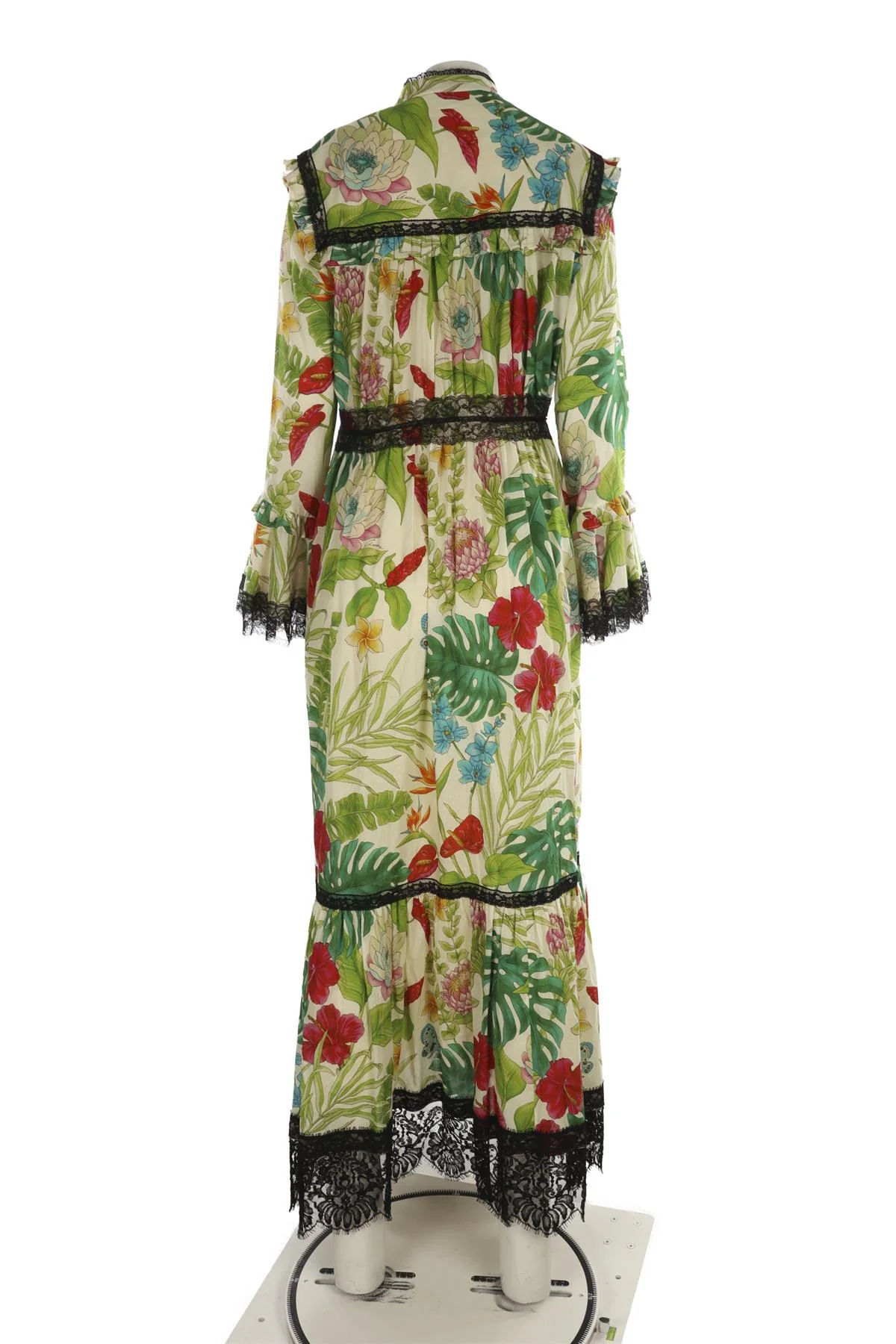 GUCCI MULTI COTTON MAXI DRESS IT 46 UK 14 - Image 4
