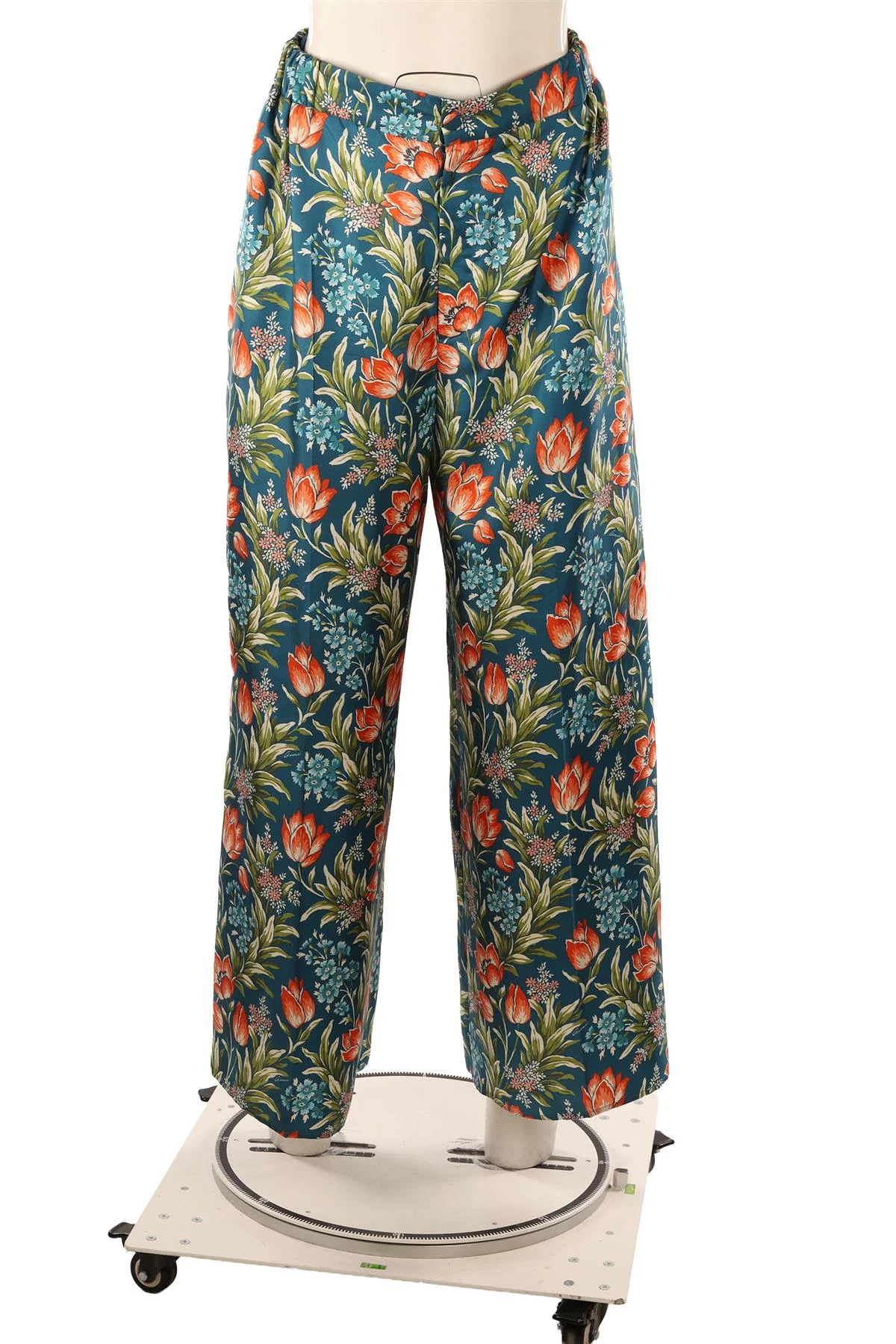 GUCCI MULTI NOJUM SILK WIDE LEG PANTS IT 44 UK 12 - Image 2
