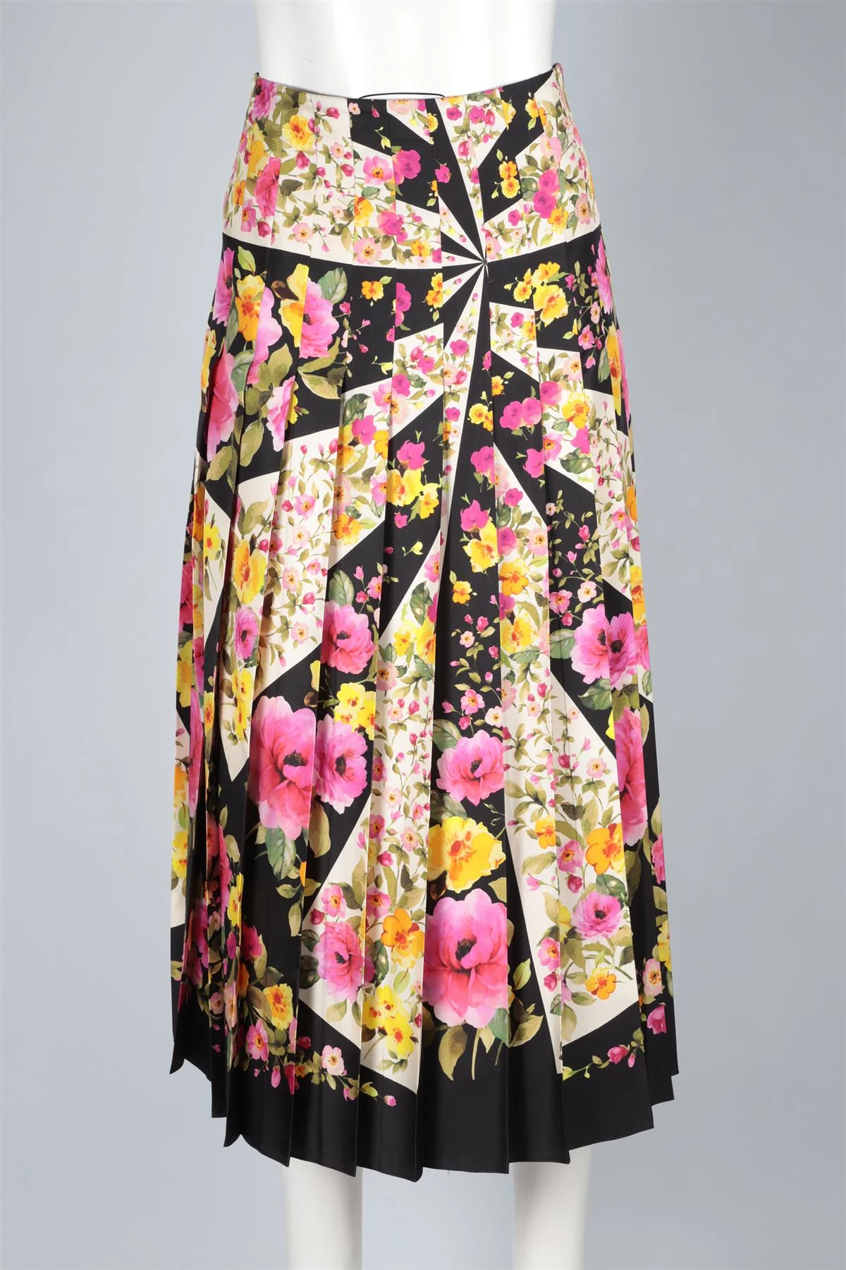 GUCCI MULTI SILK MIDI SKIRT IT 44 UK 12 - Image 2