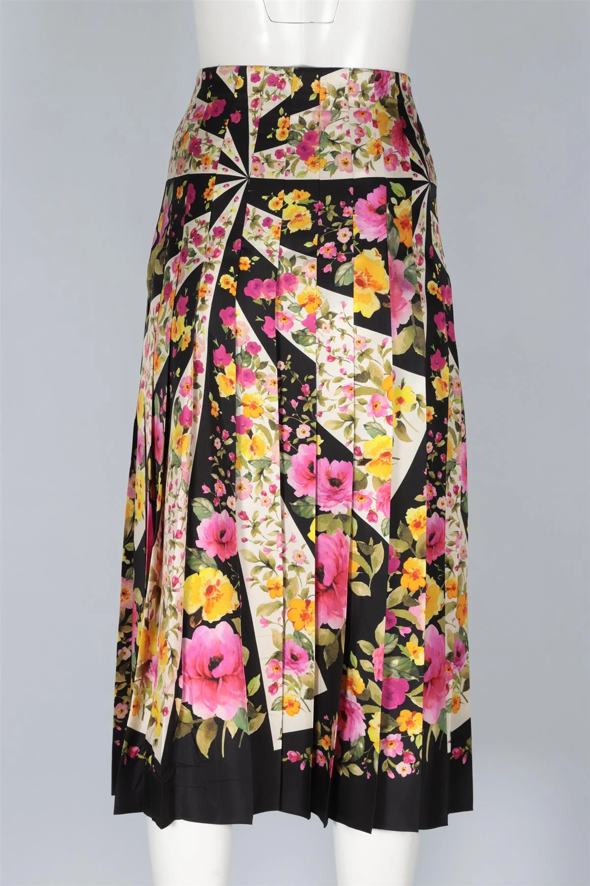 GUCCI MULTI SILK MIDI SKIRT IT 44 UK 12 - Image 4