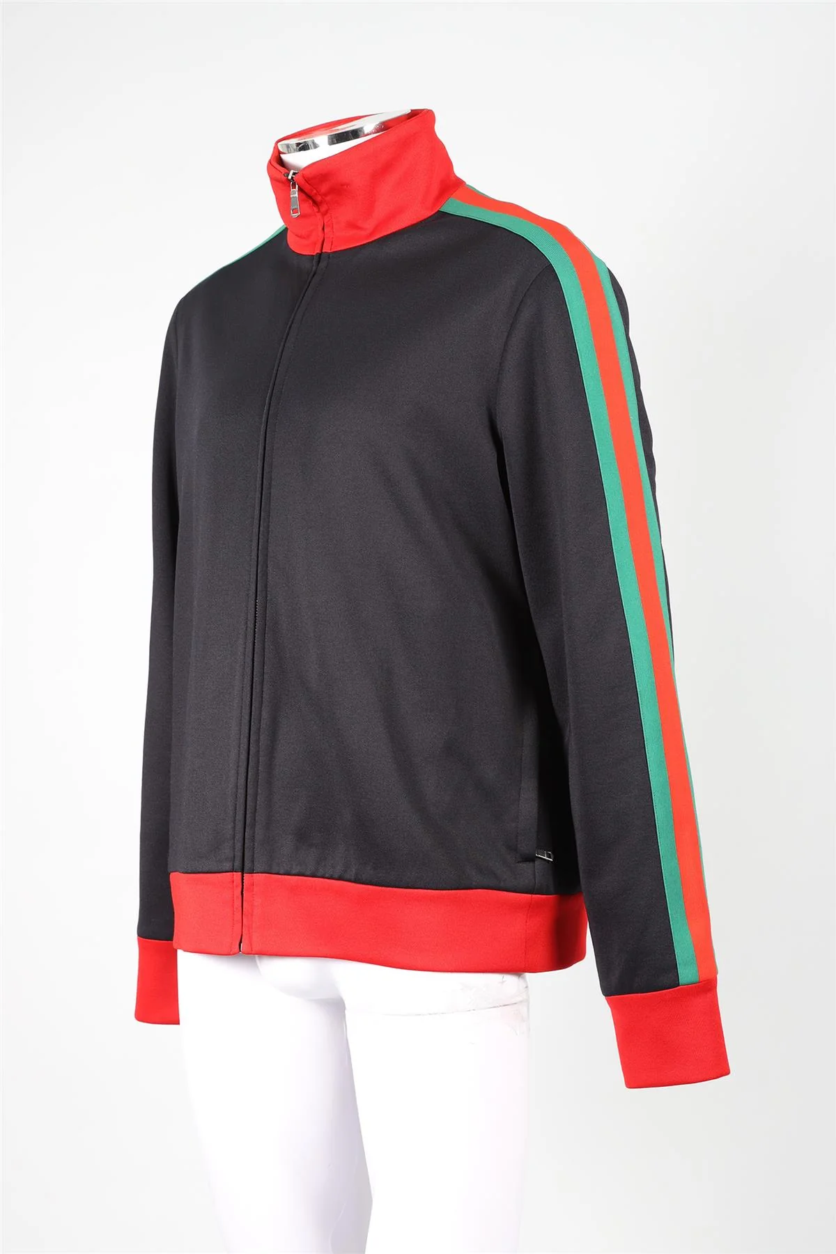GUCCI NAVY AND RED MEN'S JERSEY JACKET LARGE - Image 3