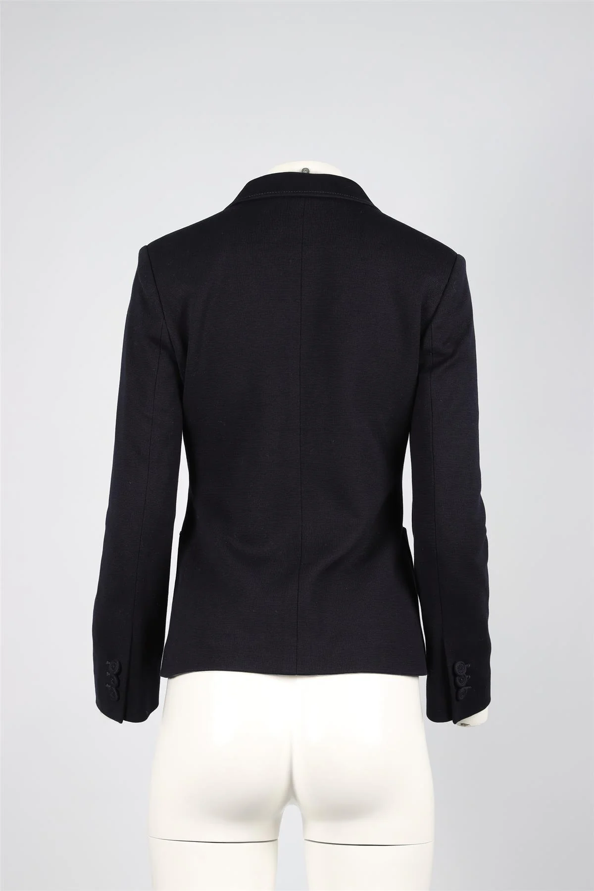 GUCCI NAVY GG COTTON BLAZER IT 40 UK 8 - Image 4