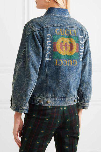 GUCCI OVERSIZED EMBELLISHED APPLIQUÉD DENIM JACKET IT 38 UK 6 - Image 2