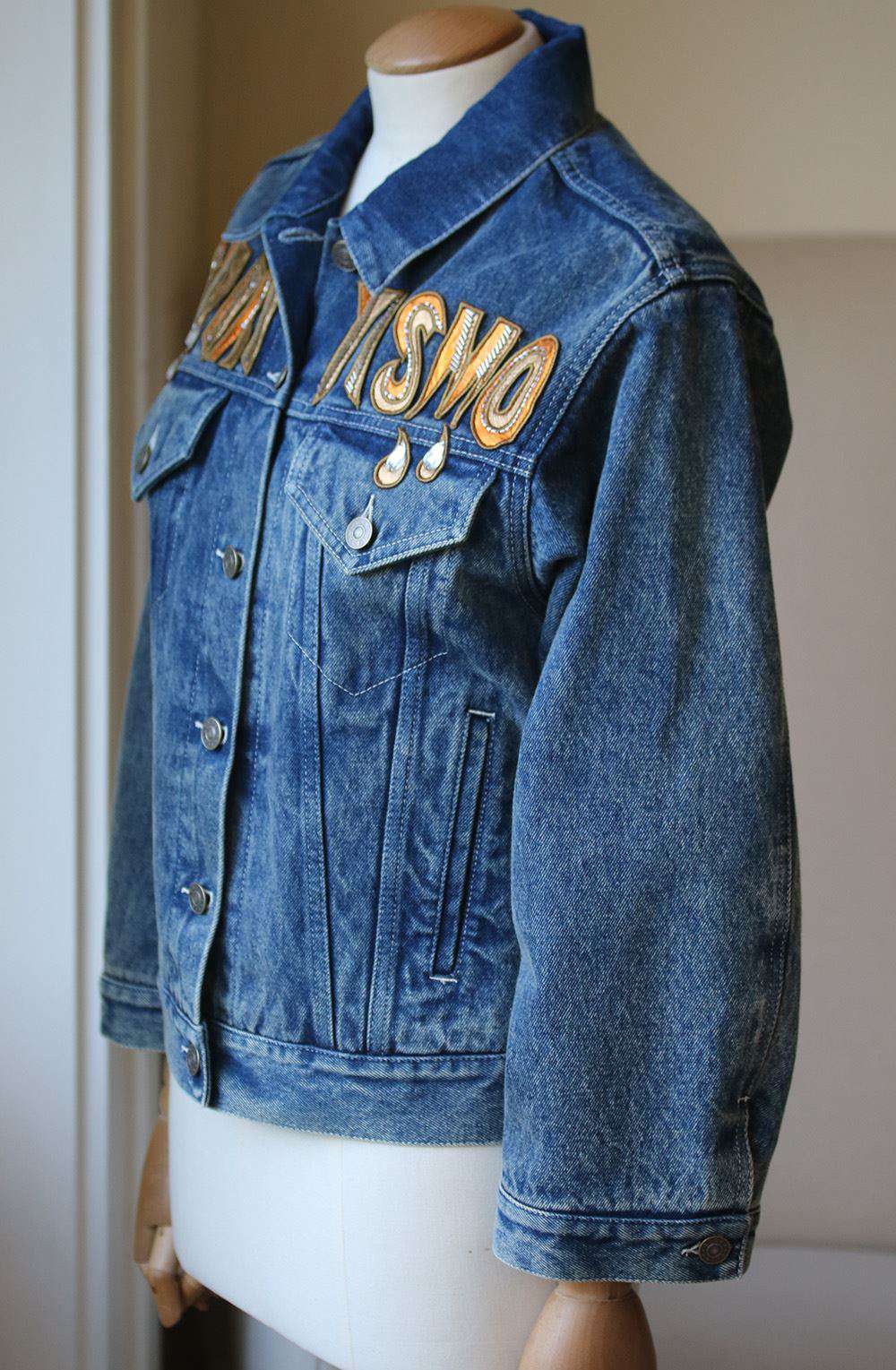 GUCCI OVERSIZED EMBELLISHED APPLIQUÉD DENIM JACKET IT 38 UK 6 - Image 4