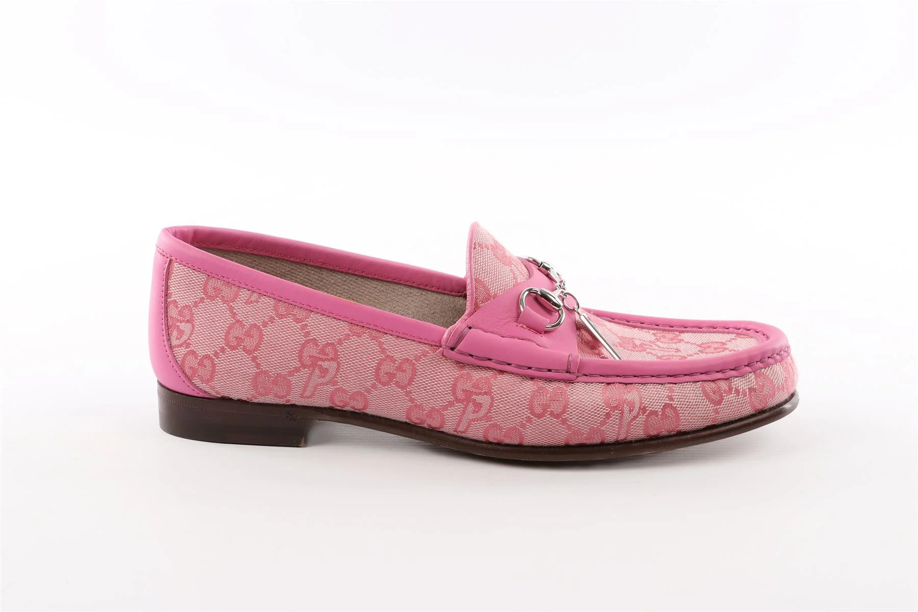 GUCCI + PALACE PINK GG-P CANVAS LOAFERS EU 38 UK 5 US 8 - Image 2