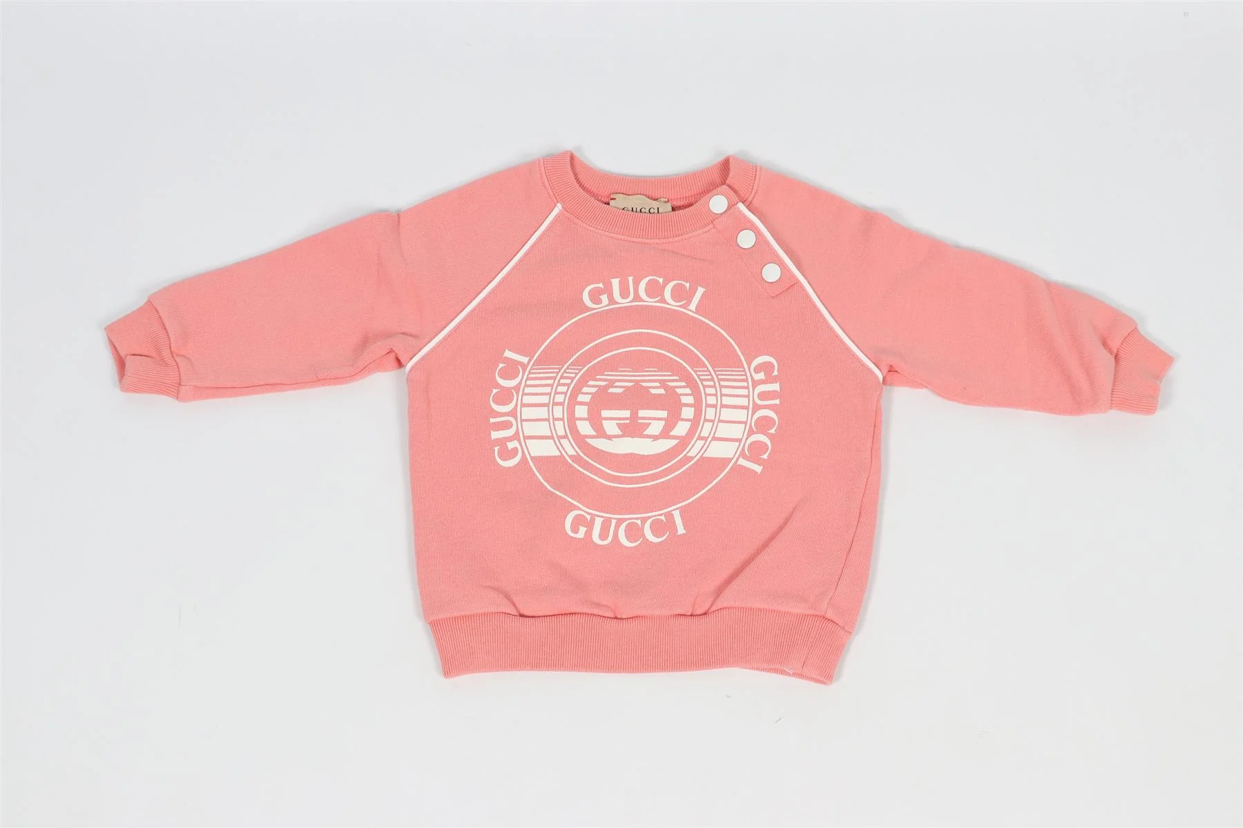 GUCCI PINK BABY GIRLS COTTON SWEATSHIRT 9-12 MONTHS - Image 2