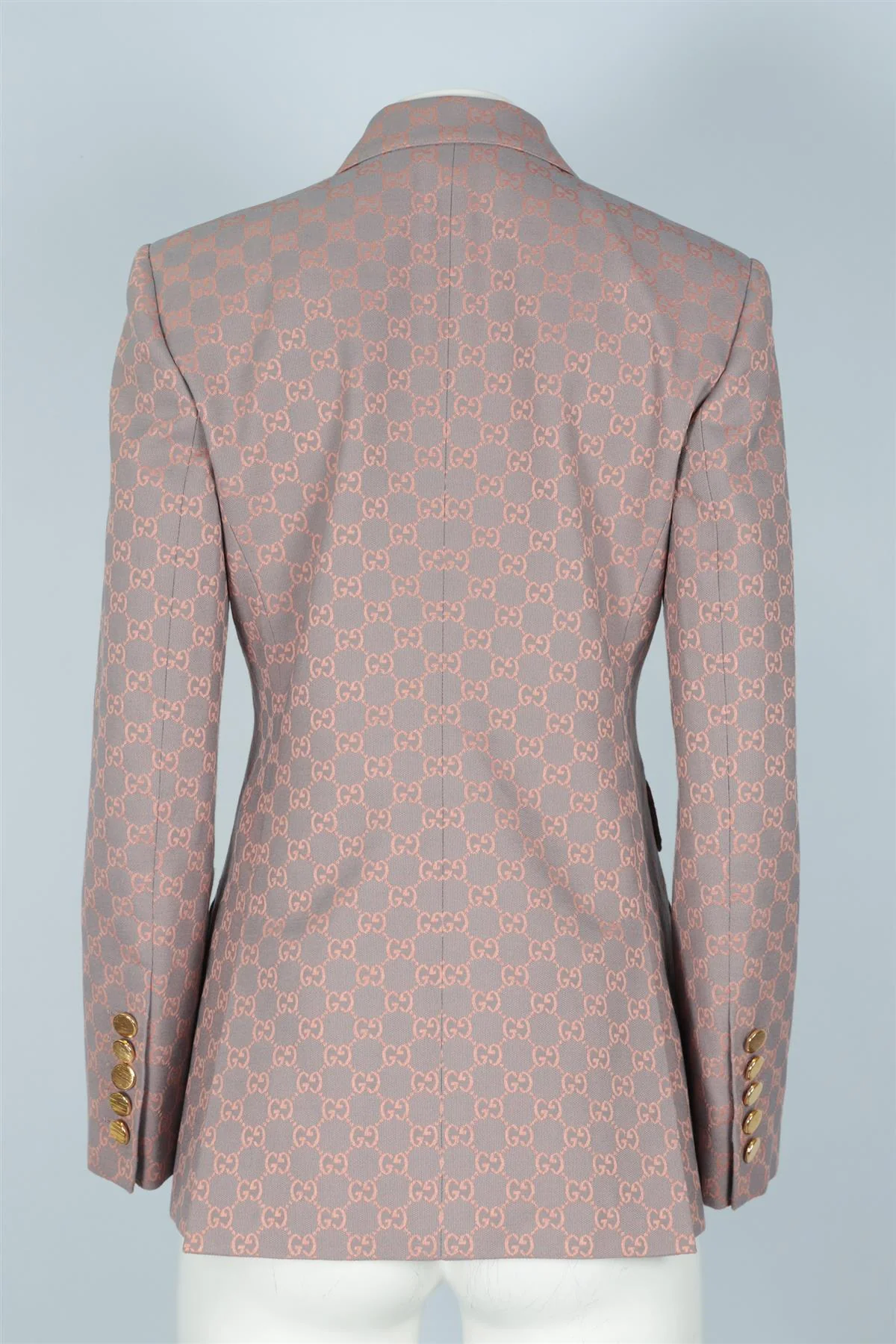 GUCCI PINK GG COTTON BLAZER IT 42 UK 10 - Image 4