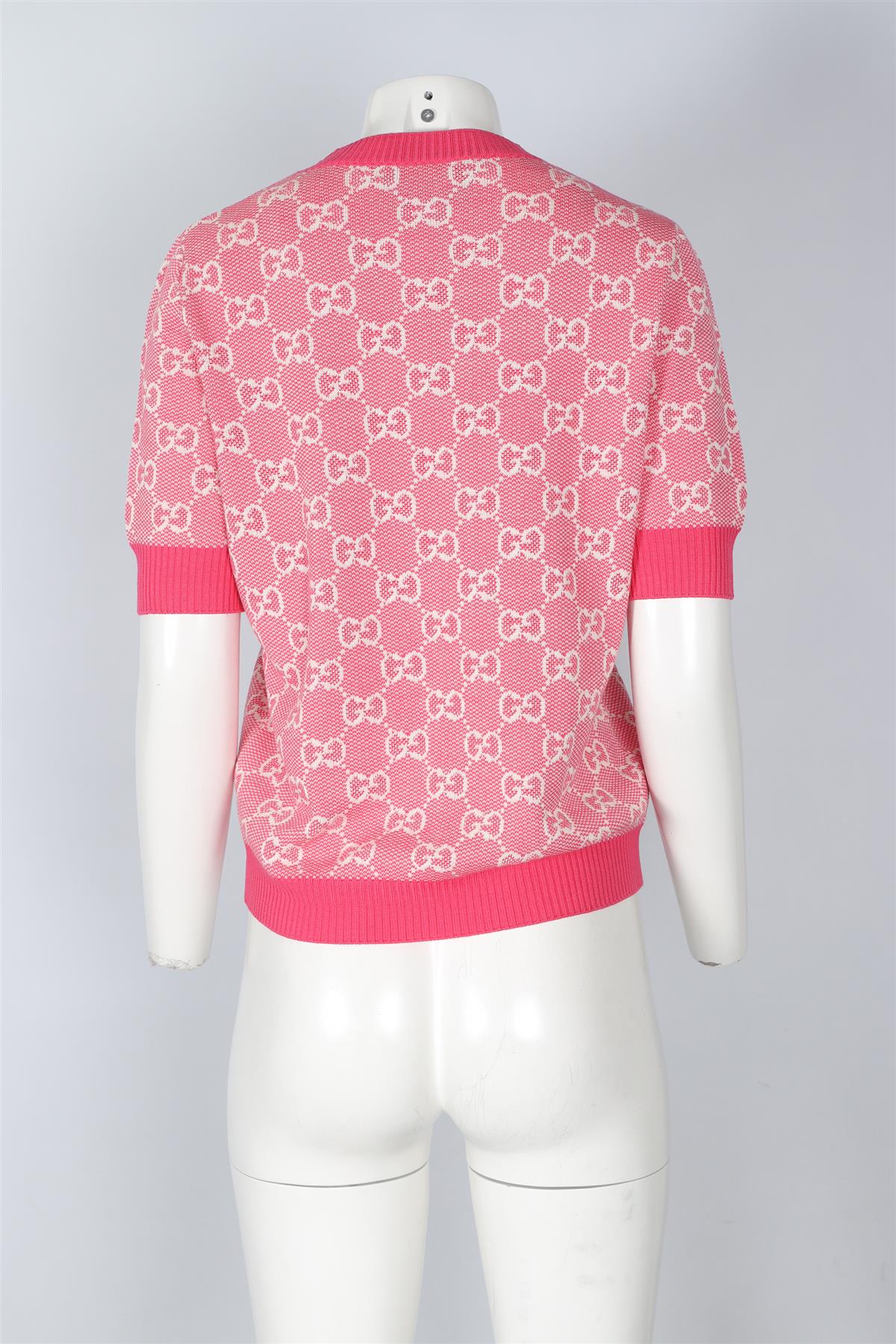GUCCI PINK GG WOOL SWEATER LARGE - Image 4