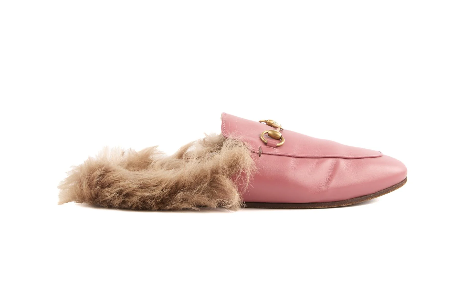 GUCCI PINK PRINCETOWN LEATHER SLIPPERS EU 39 UK 6 US 9 - Image 2