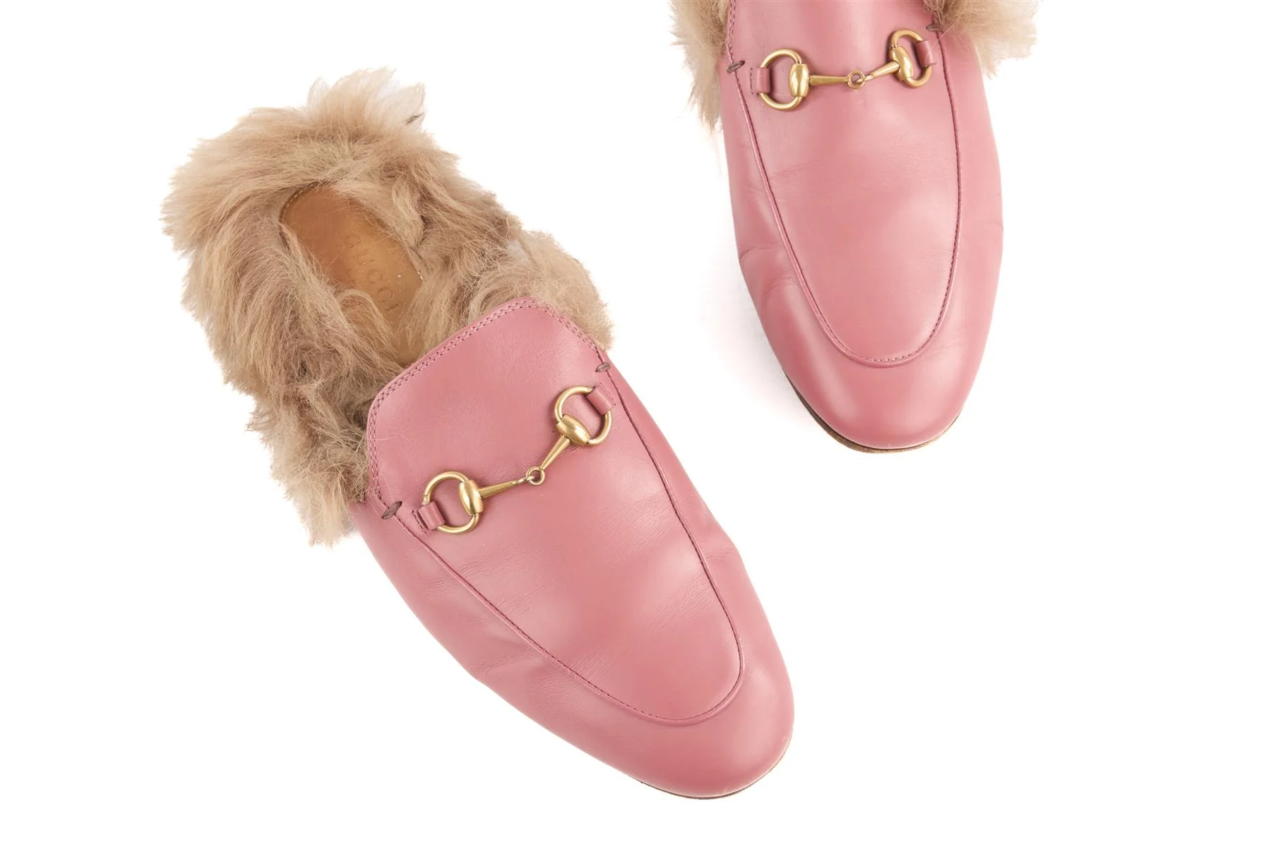 GUCCI PINK PRINCETOWN LEATHER SLIPPERS EU 39 UK 6 US 9 - Image 4