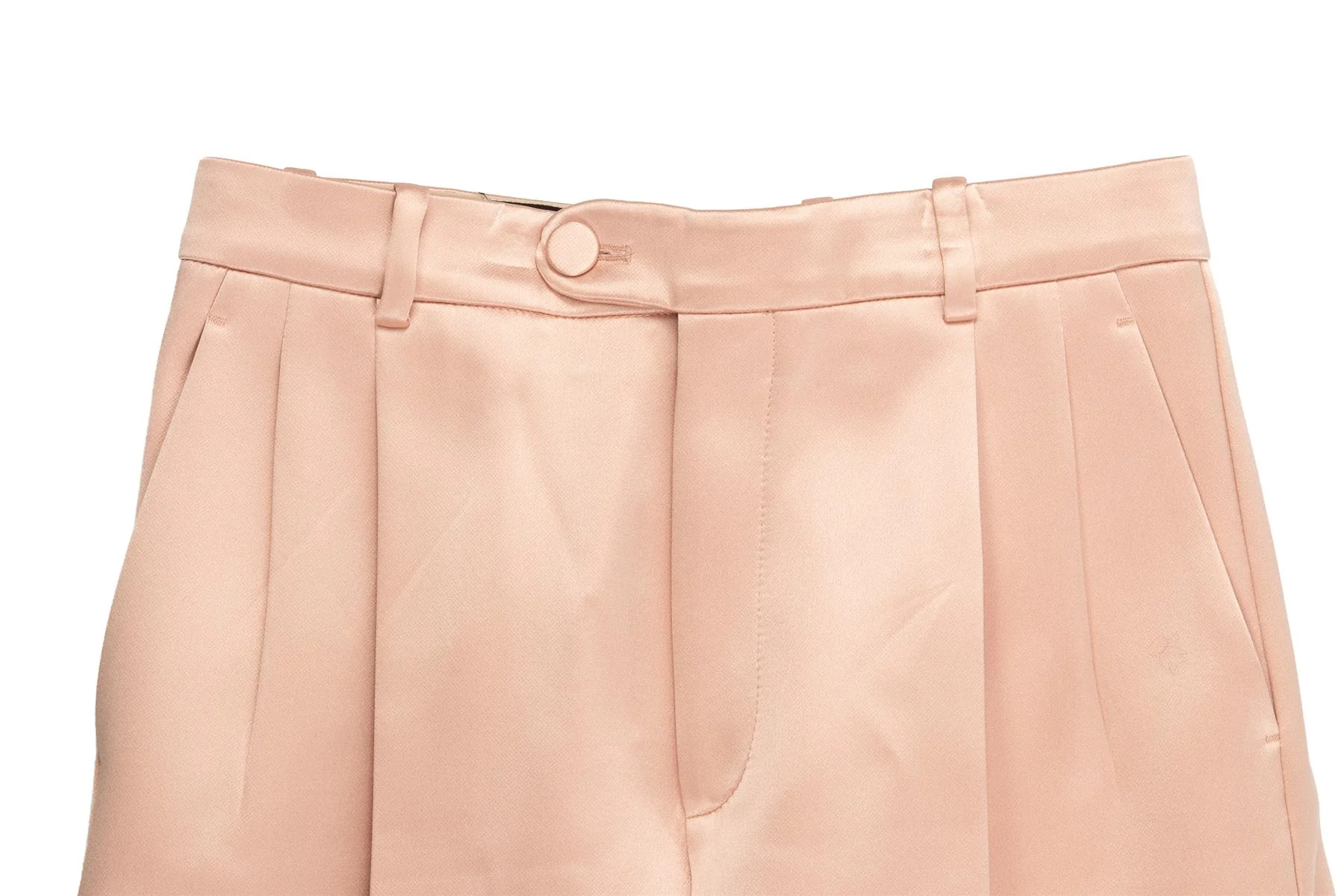 GUCCI PINK SILK STRAIGHT LEG PANTS IT 36 UK 4 - Image 3
