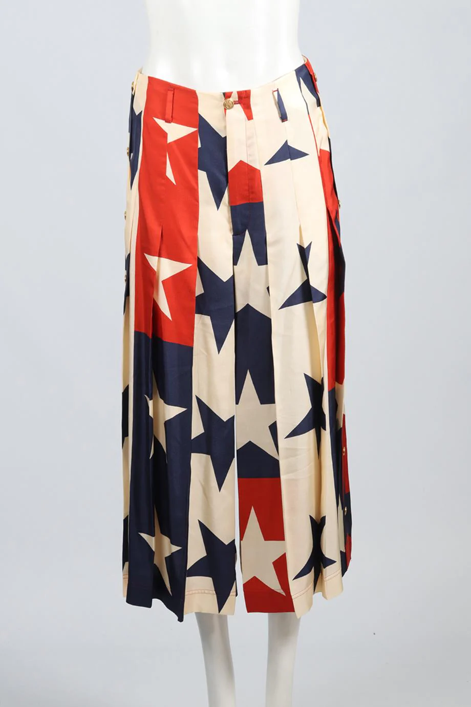 GUCCI PLEATED TWILL CULOTTES IT 40 UK 8 - Image 2
