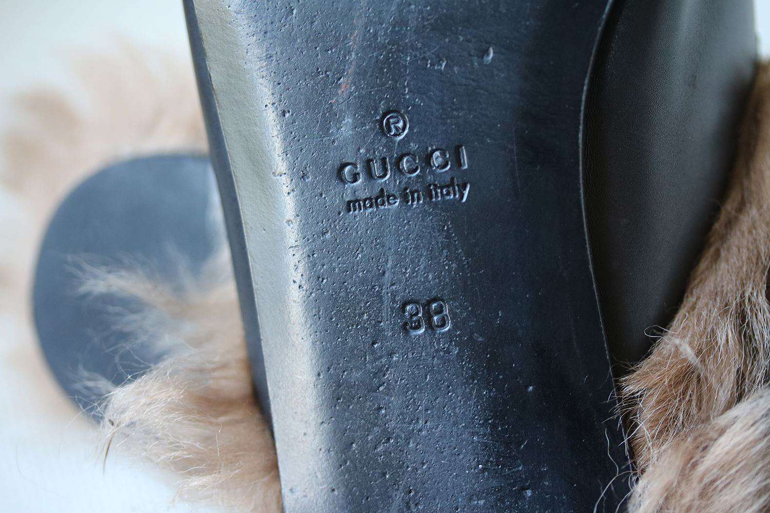 GUCCI PRINCETOWN APPLIQUÉD EMBELLISHED LEATHER SLIPPERS EU 38 UK 5 US 8 - Image 8