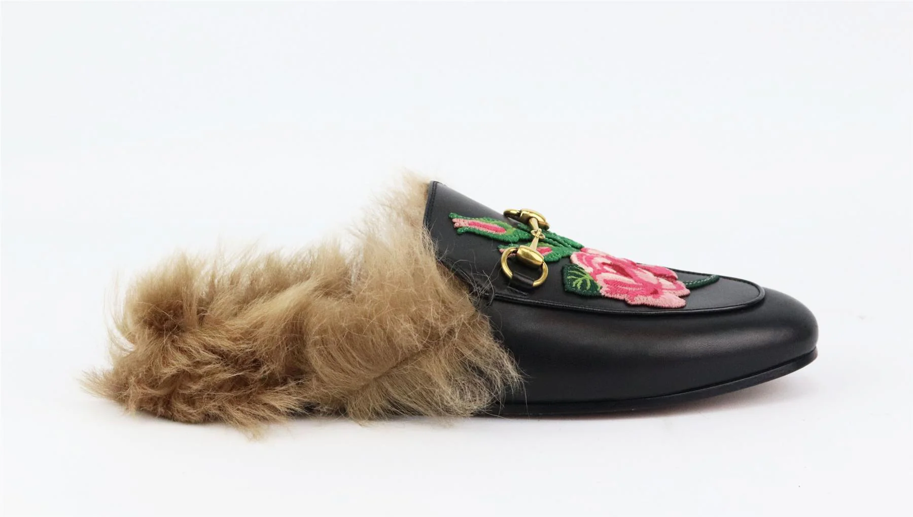 GUCCI PRINCETOWN APPLIQUÉD LEATHER SLIPPERS EU 38 UK 5 US 8 - Image 2
