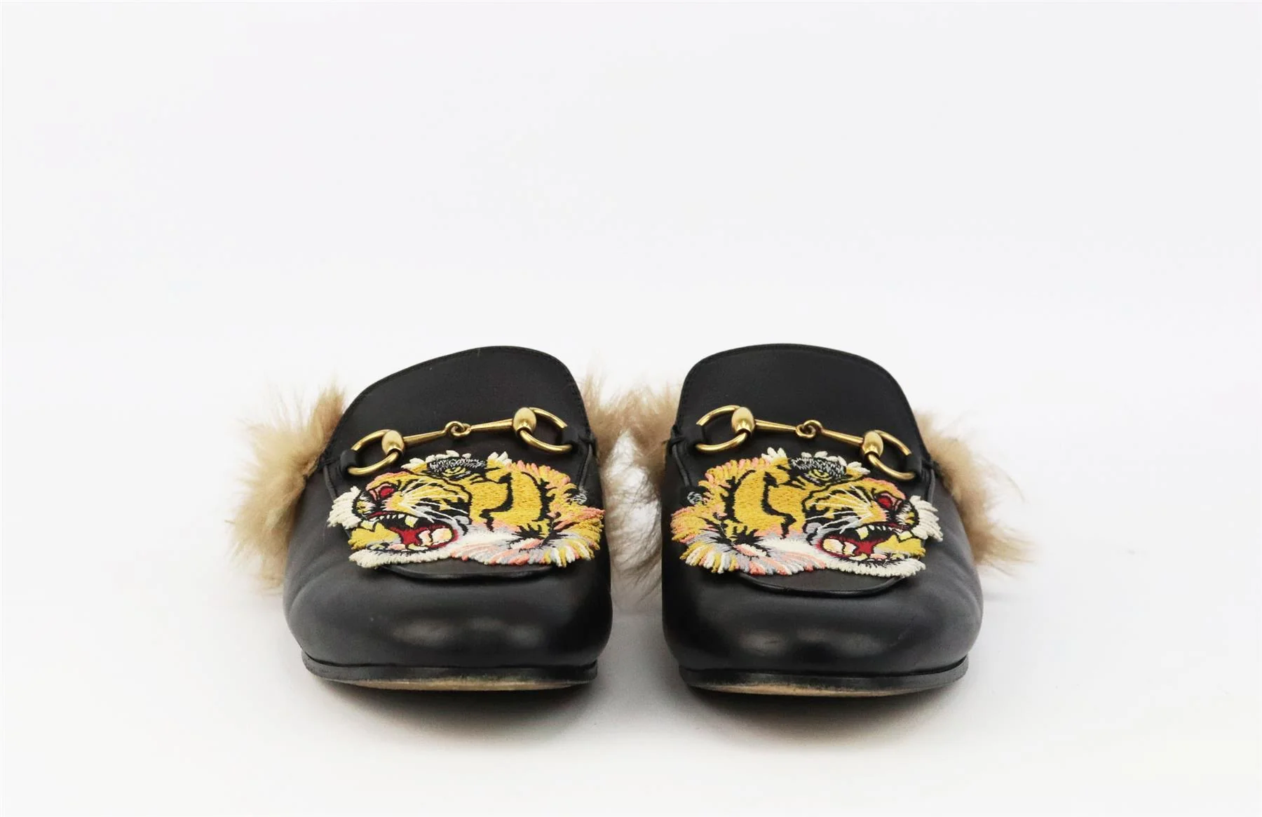 GUCCI PRINCETOWN APPLIQUÉD LEATHER SLIPPERS EU 38 UK 5 US 8 - Image 3