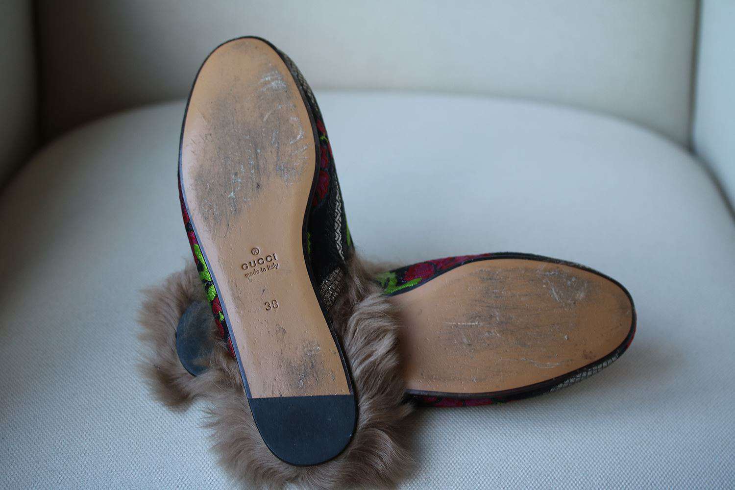 GUCCI PRINCETOWN FLORAL BROCADE SLIPPERS EU 38 UK 5 US 8 - Image 7