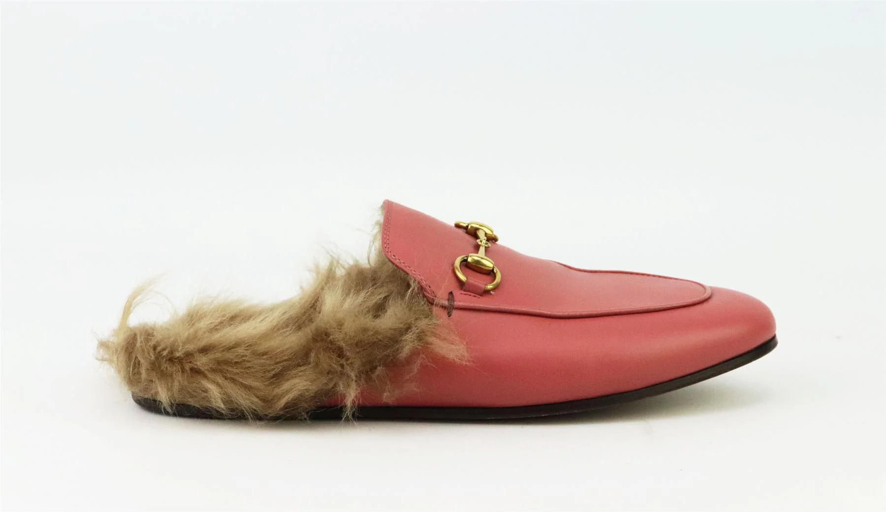 GUCCI PRINCETOWN SHEARLING LINED LEATHER SLIPPERS EU 38 UK 5 US 8 - Image 2