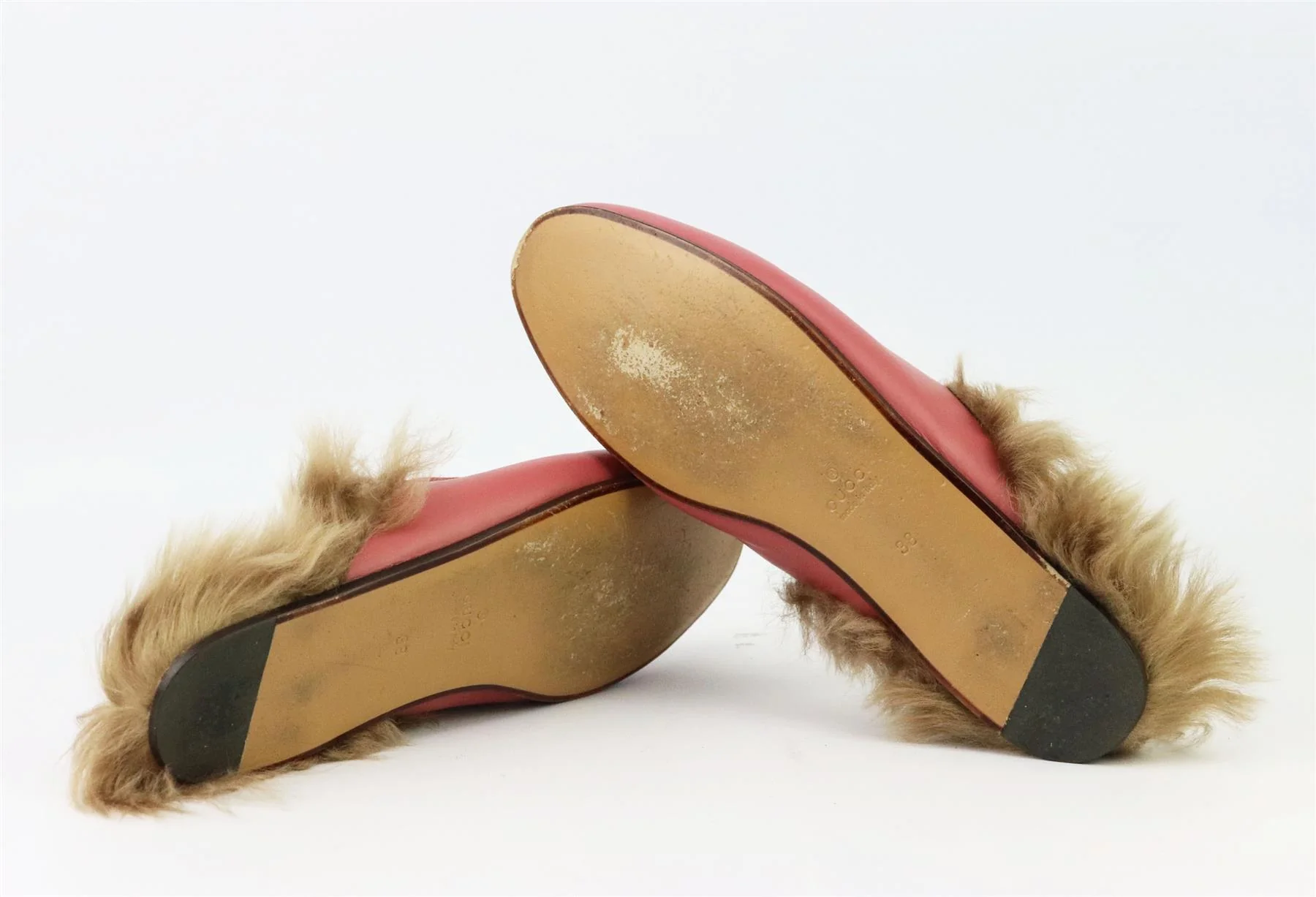 GUCCI PRINCETOWN SHEARLING LINED LEATHER SLIPPERS EU 38 UK 5 US 8 - Image 5