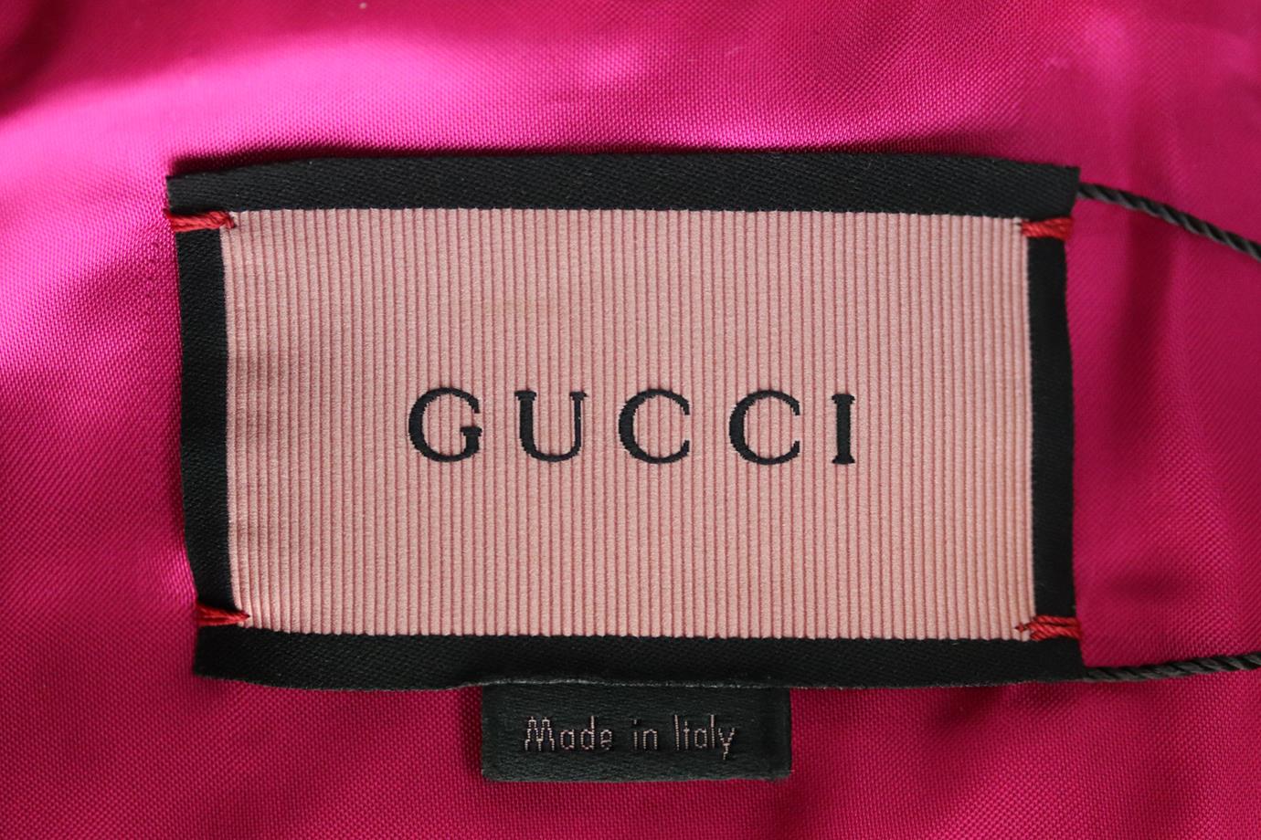 GUCCI PRINTED LEATHER BIKER JACKET IT 36 UK 4 - Image 5