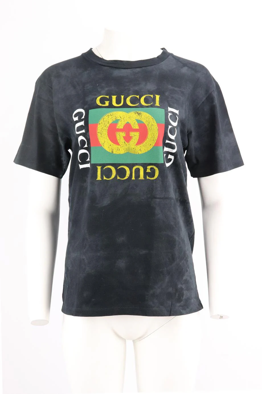 GUCCI PRINTED TIE DYED COTTON JERSEY T-SHIRT SMALL - Image 2