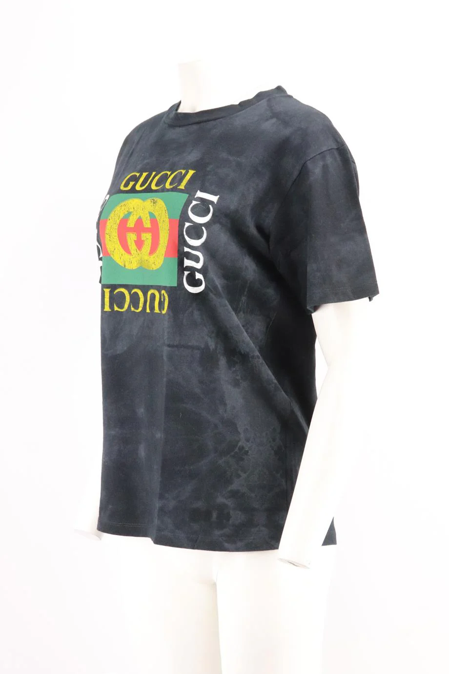 GUCCI PRINTED TIE DYED COTTON JERSEY T-SHIRT SMALL - Image 3