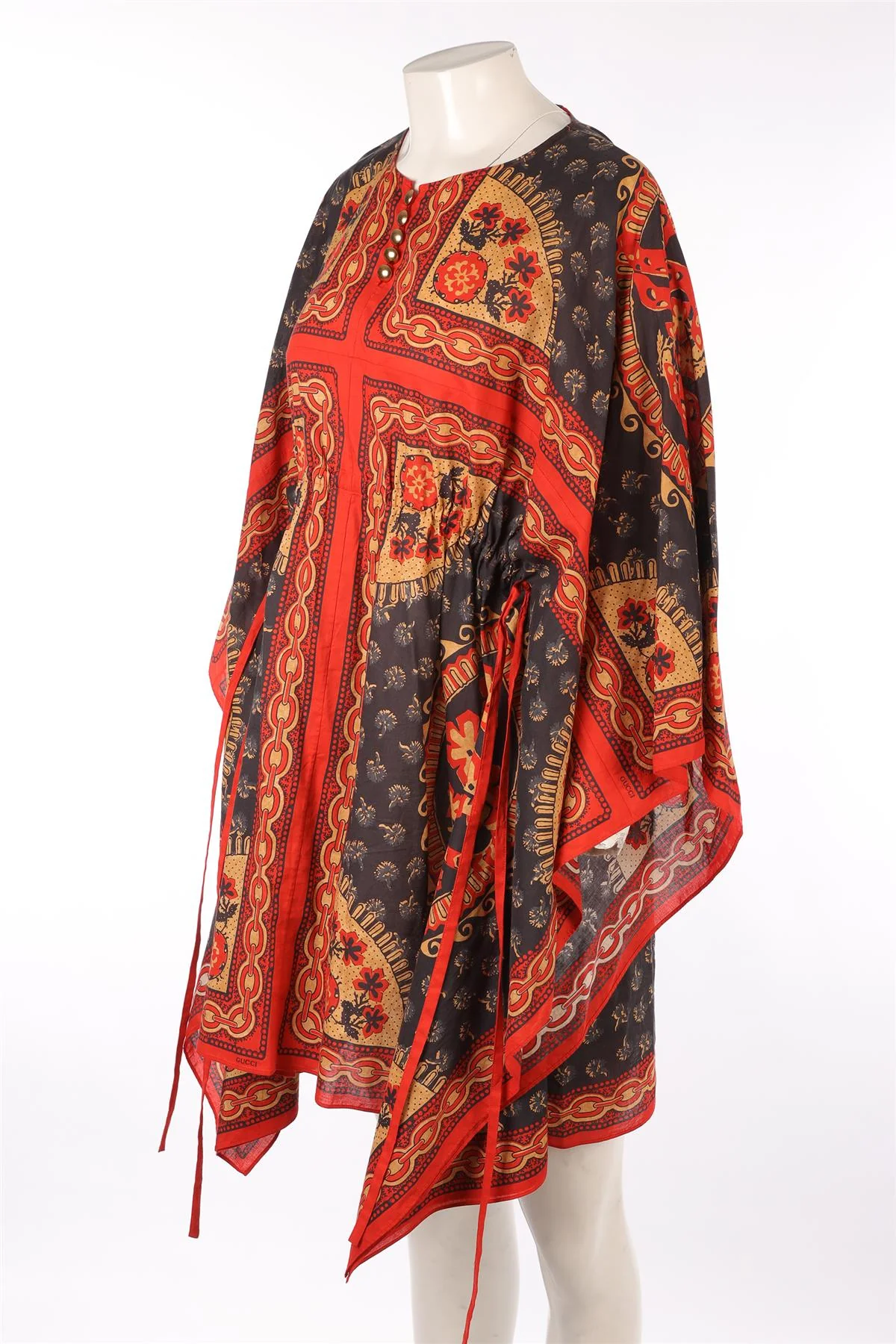 GUCCI RED COTTON MINI DRESS IT 40 UK 8 - Image 3
