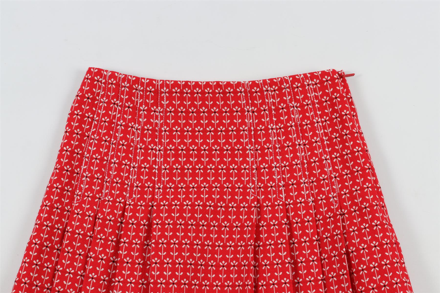 GUCCI RED COTTON MINI SKIRT IT 38 UK 6 - Image 3