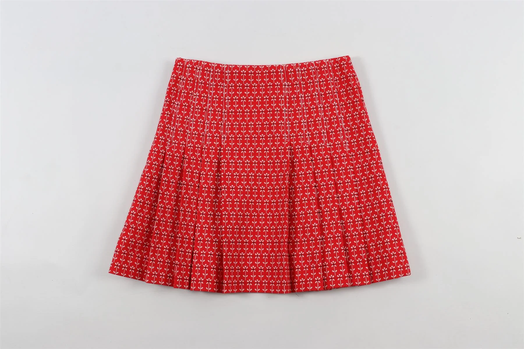 GUCCI RED COTTON MINI SKIRT IT 38 UK 6 - Image 4
