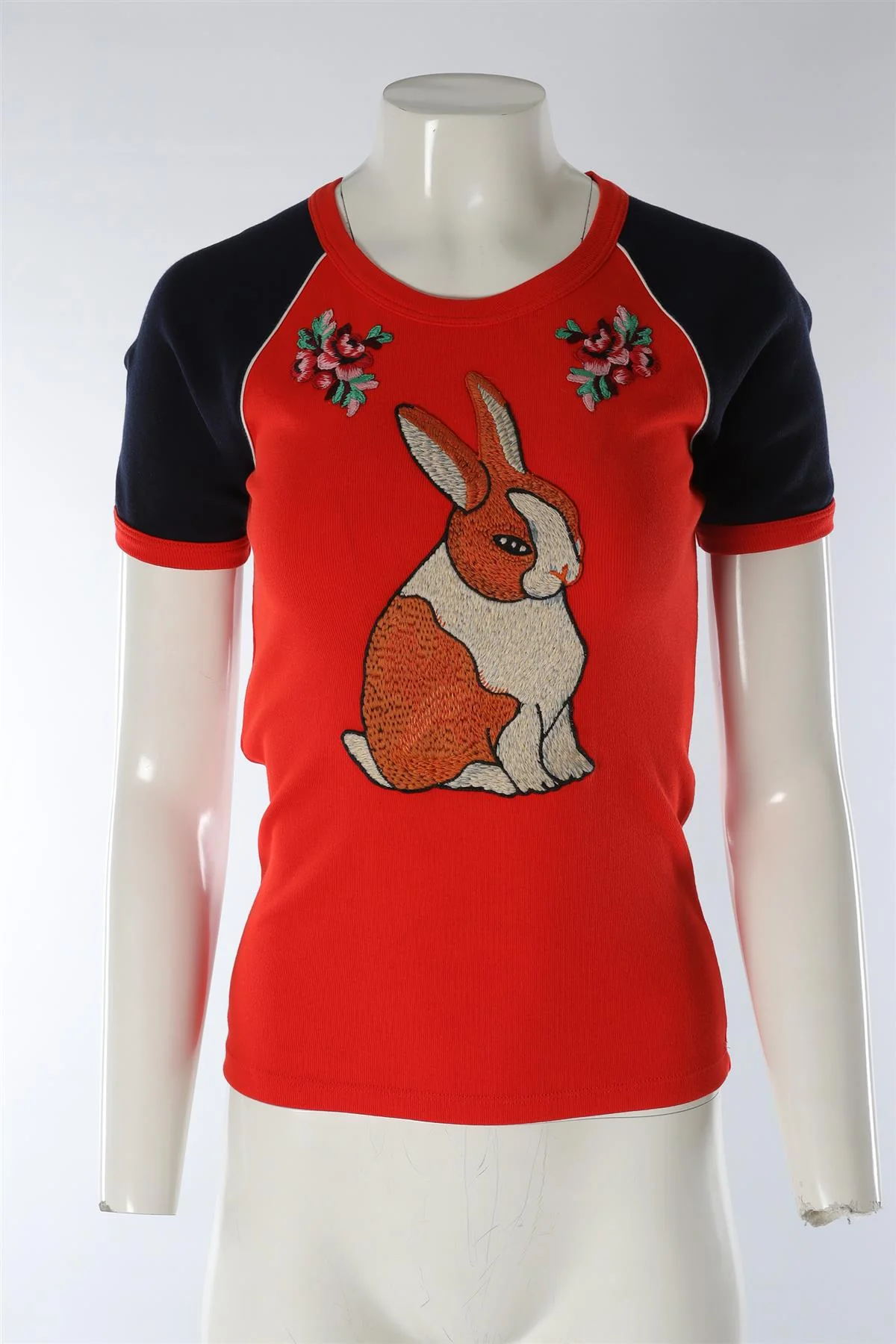 GUCCI RED COTTON TOP XSMALL - Image 2