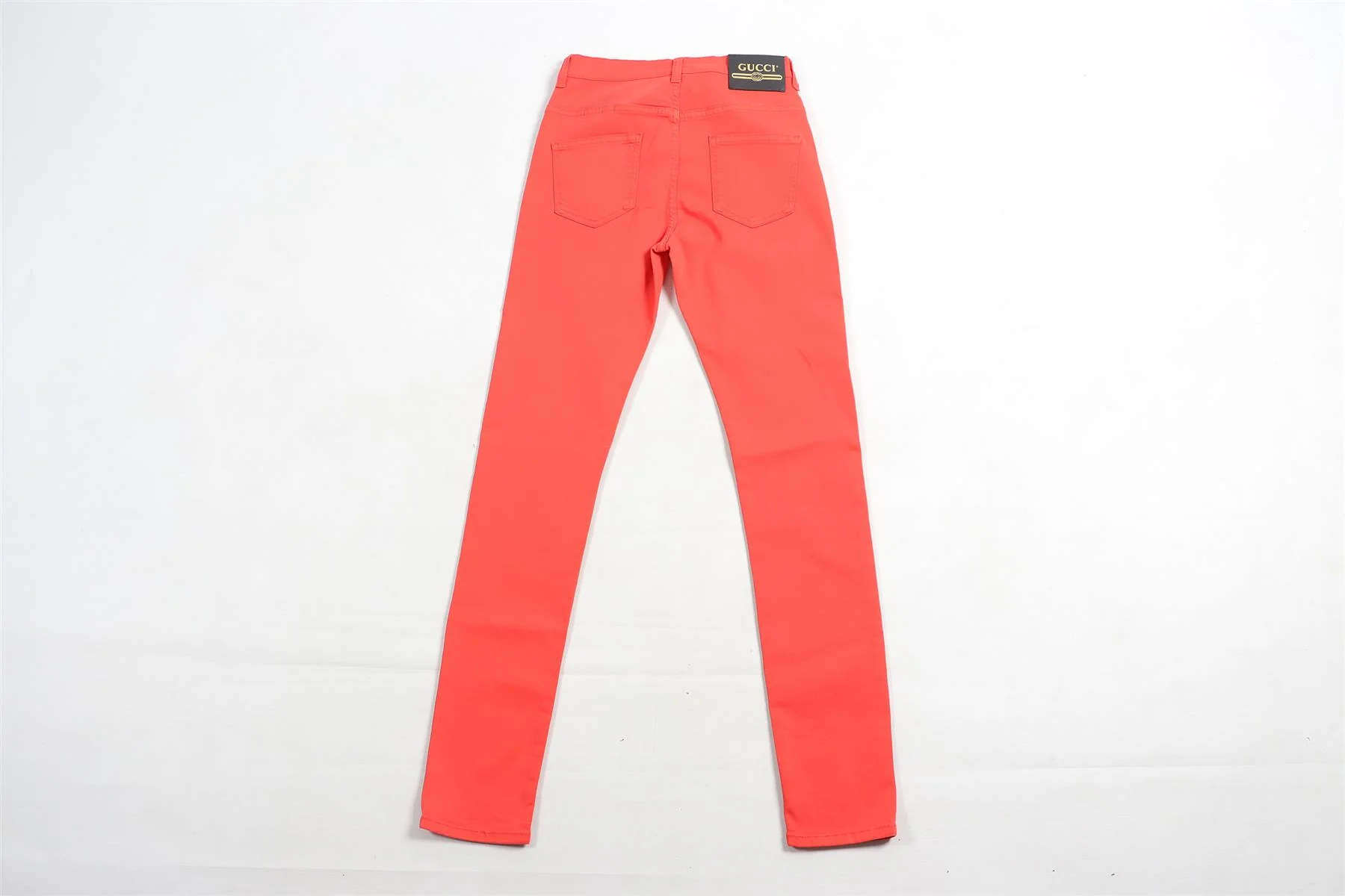 GUCCI RED HIGH RISE SKINNY JEANS W25 UK 6-8 - Image 4