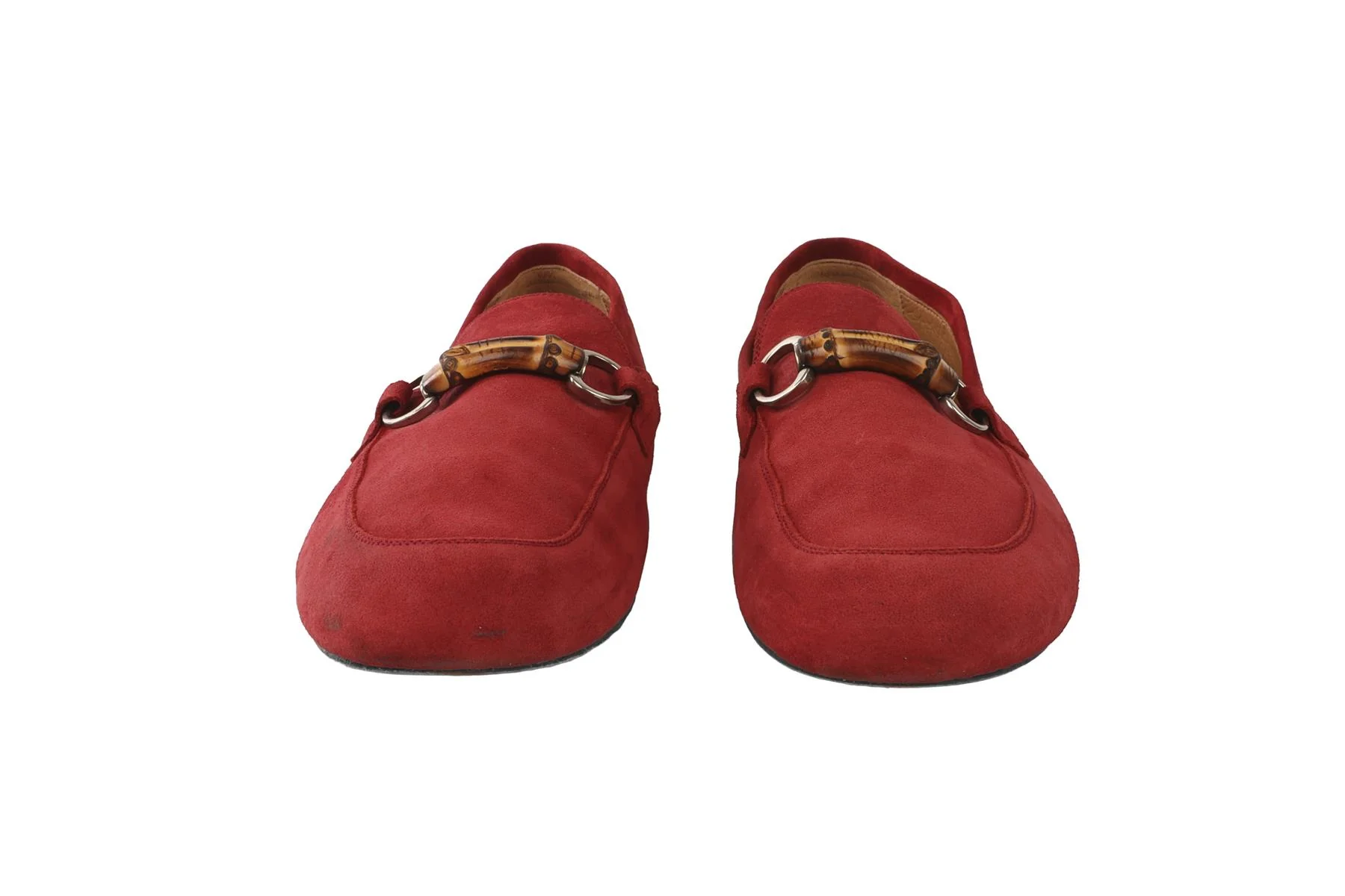 GUCCI RED MEN'S SUEDE LOAFERS EU 43.5 UK 7.5 US 10.5 - Image 3