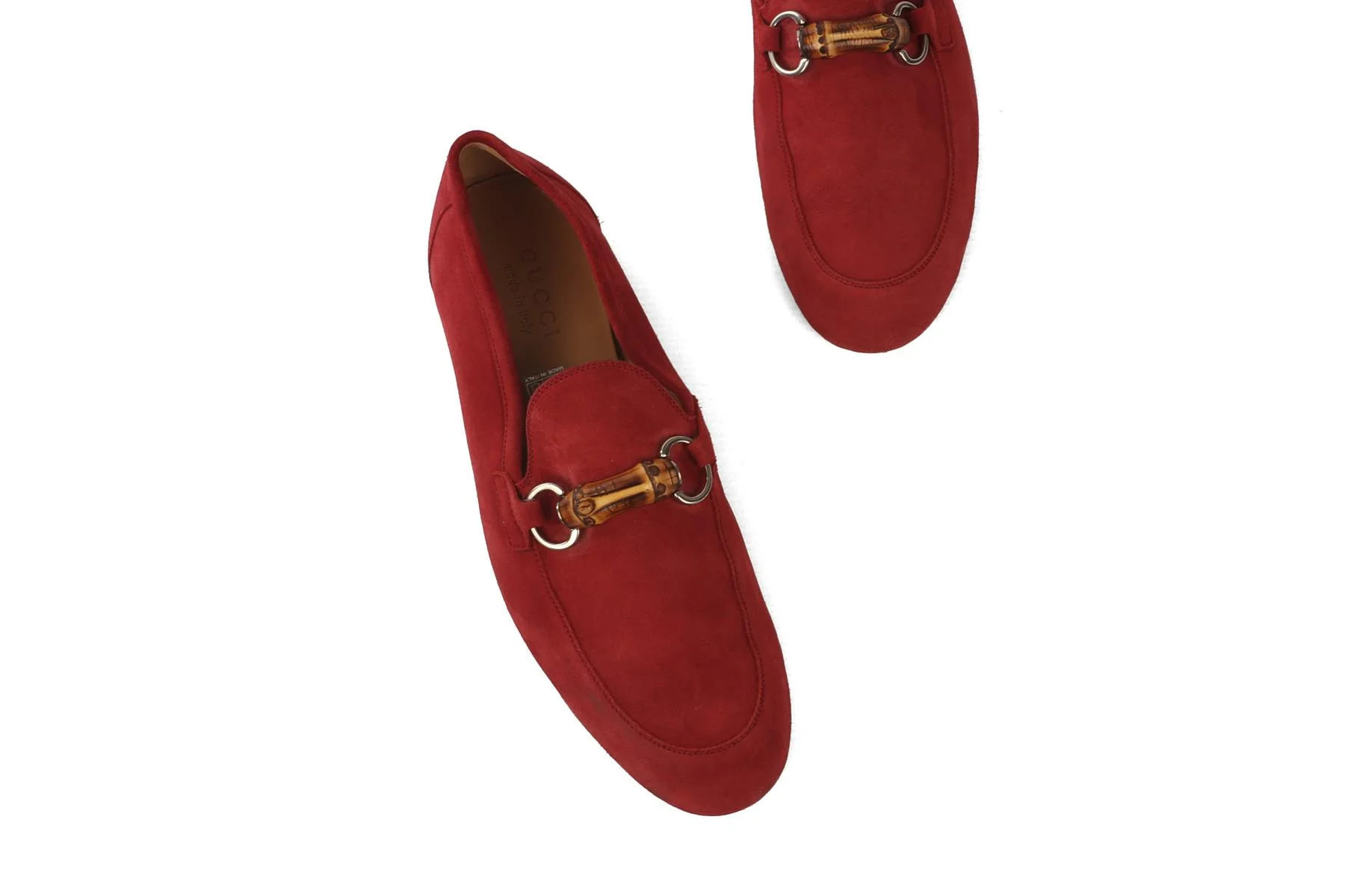 GUCCI RED MEN'S SUEDE LOAFERS EU 43.5 UK 7.5 US 10.5 - Image 4