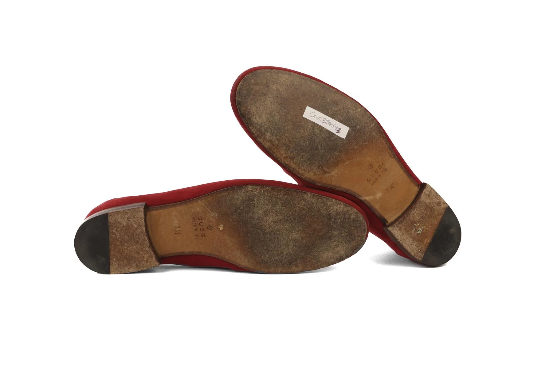 GUCCI RED MEN'S SUEDE LOAFERS EU 43.5 UK 7.5 US 10.5 - Image 6