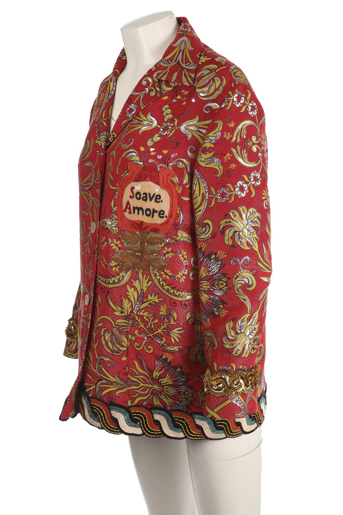 GUCCI RED SILK JACKET IT 38 UK 6 - Image 3