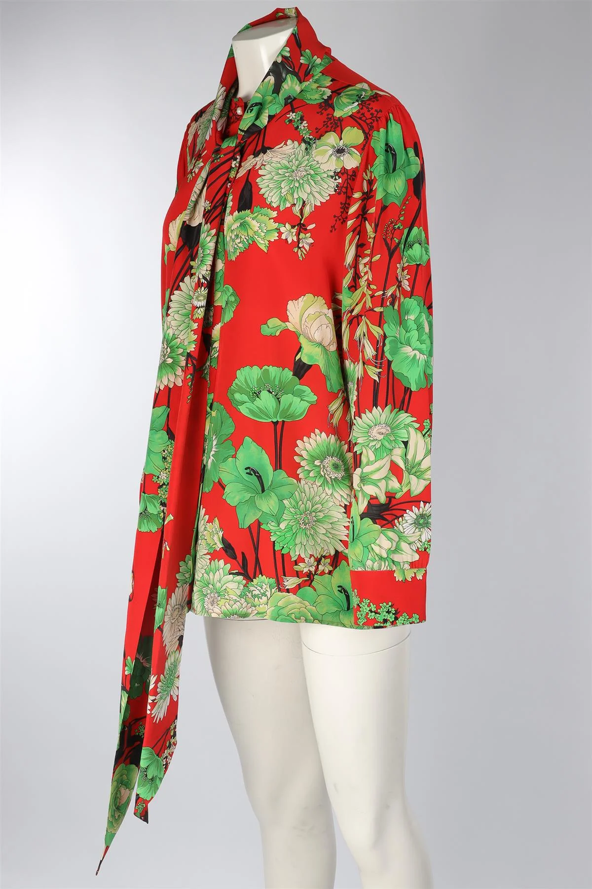GUCCI RED SILK TOP IT 48 UK 16 - Image 3