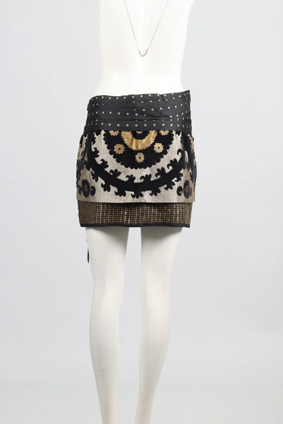 GUCCI SILK AND COTTON BLEND MINI SKIRT IT 40 UK 8 - Image 4
