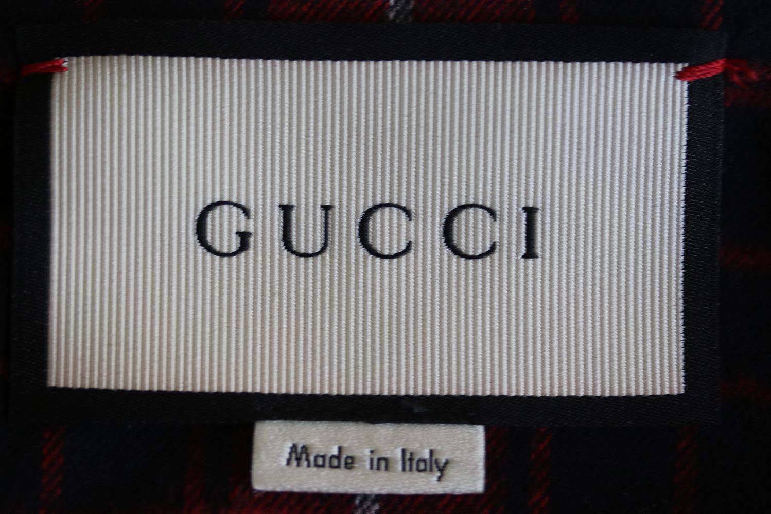GUCCI STUDDED PLAID SHIRT IT 40 UK 8 - Image 7