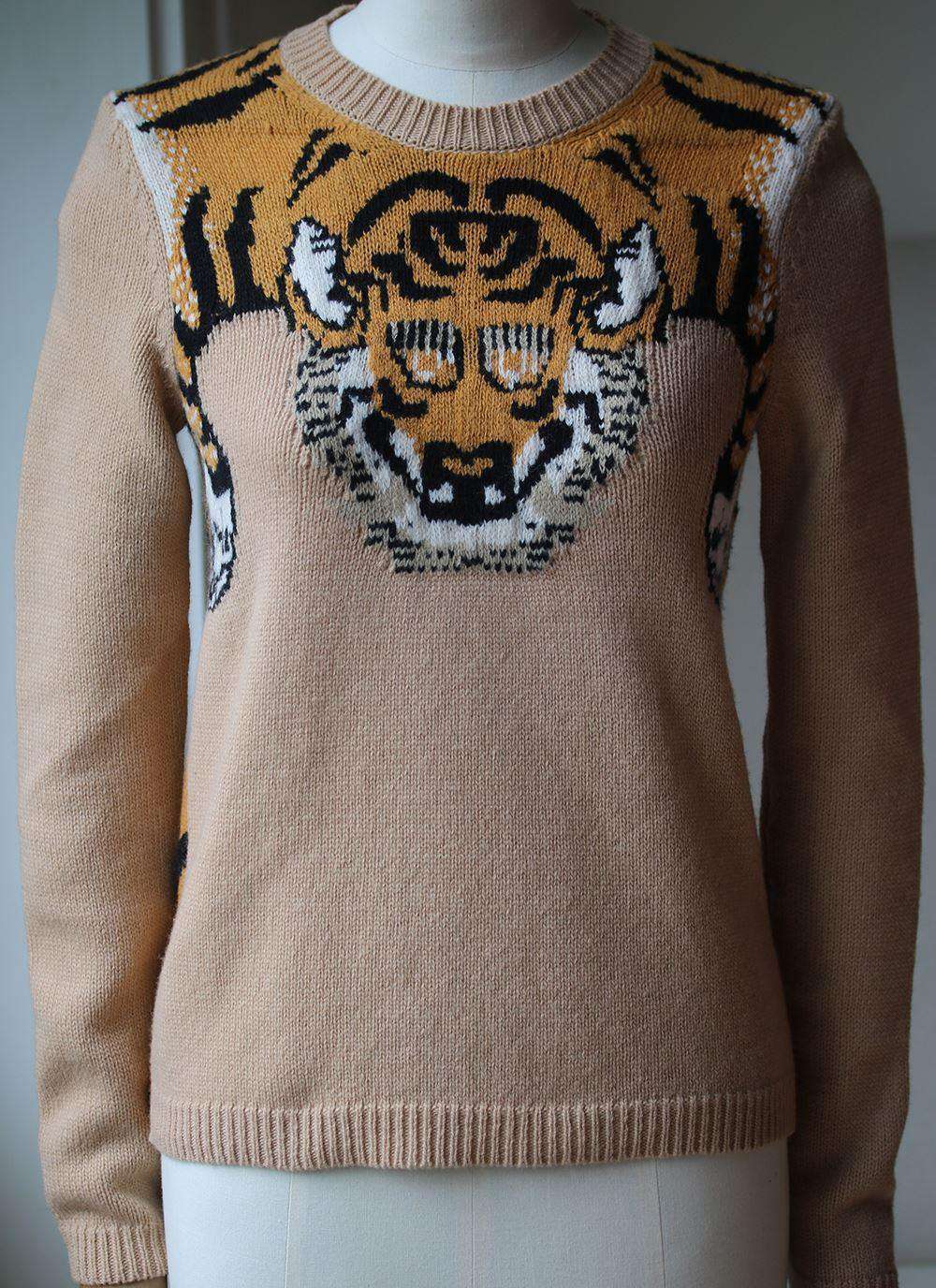 GUCCI TIGER INTARSIA WOOL SWEATER XSMALL - Image 2