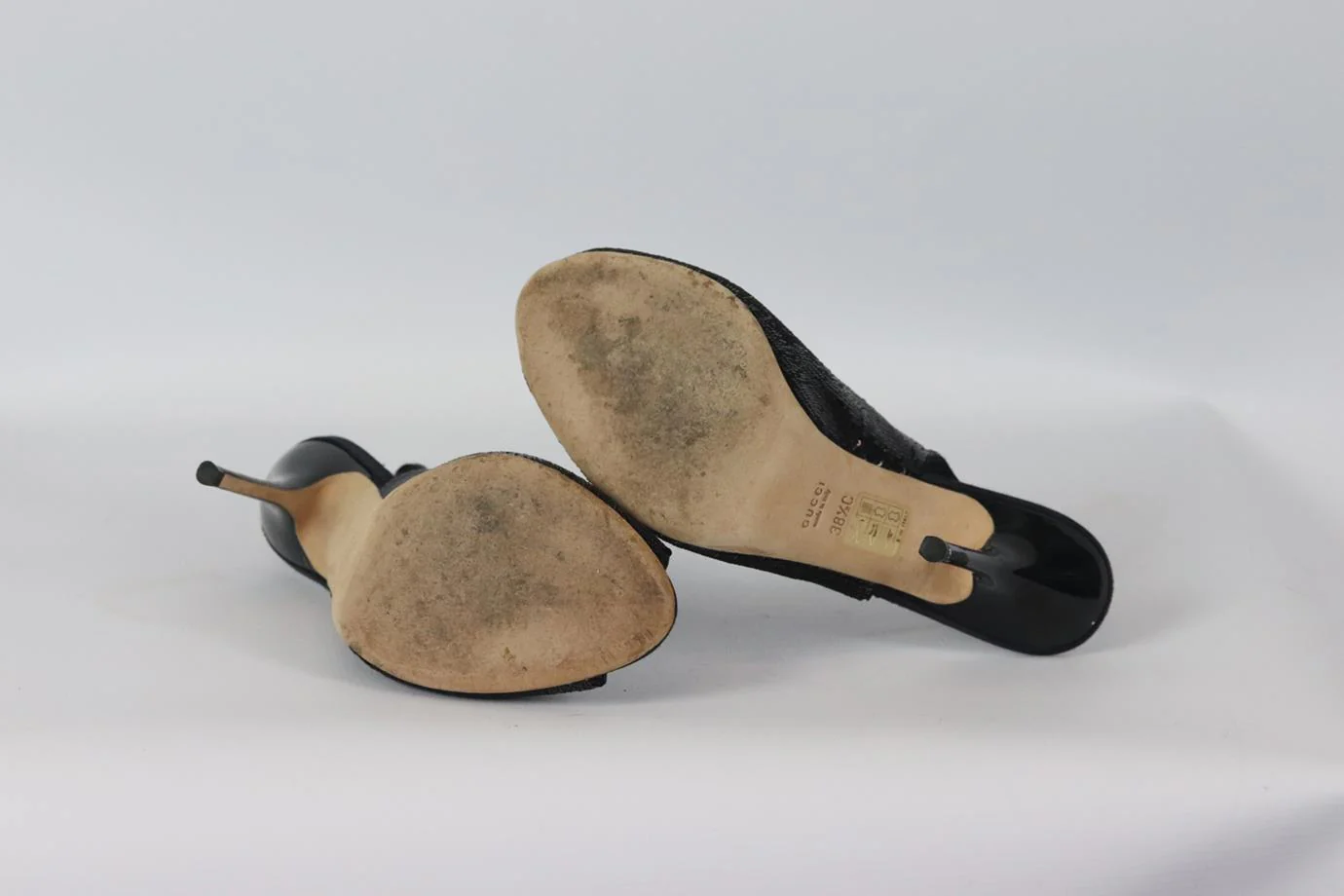GUCCI VINTAGE SEQUINED SATIN SLINGBACK PUMPS EU 38.5 UK 5.5 US 8.5 - Image 5