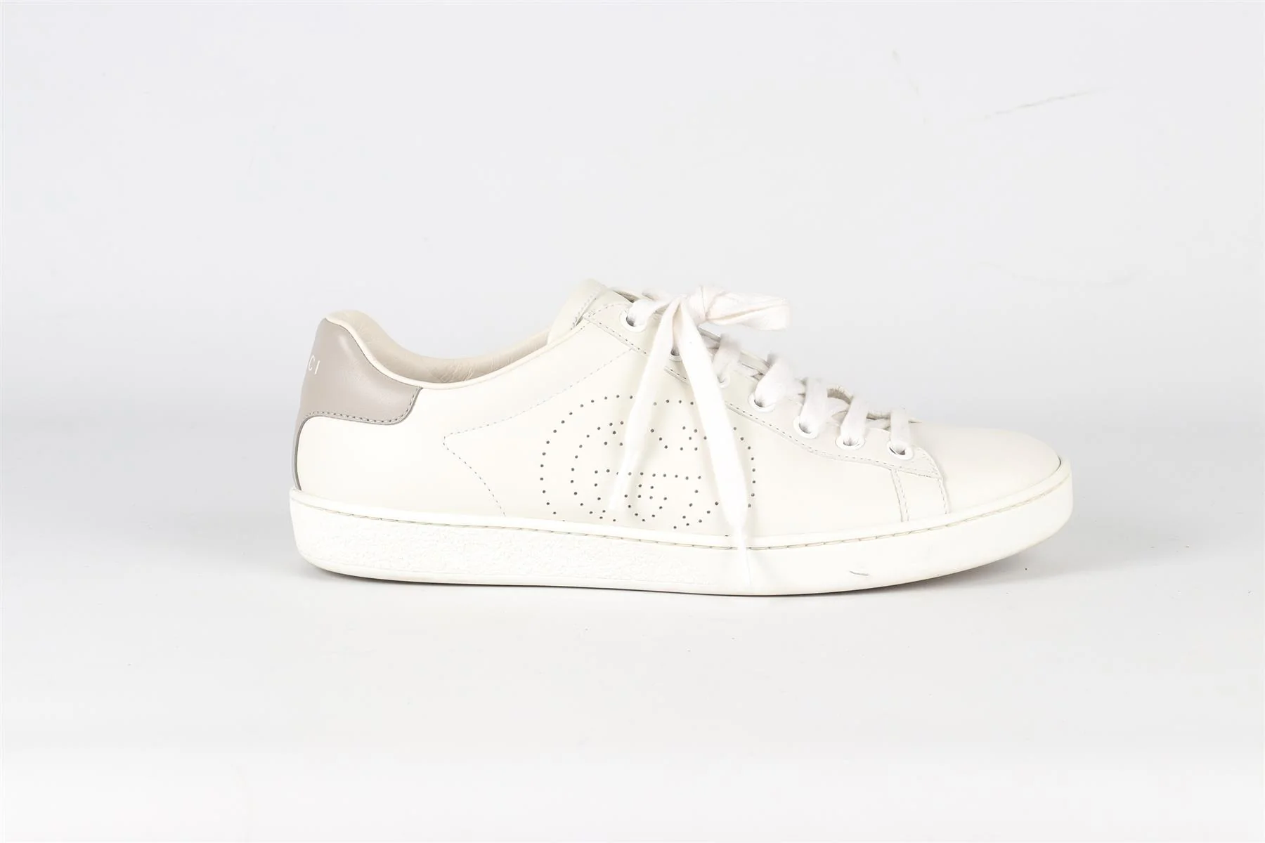 GUCCI WHITE ACE GG LEATHER SNEAKERS EU 38 UK 5 US 8 - Image 2