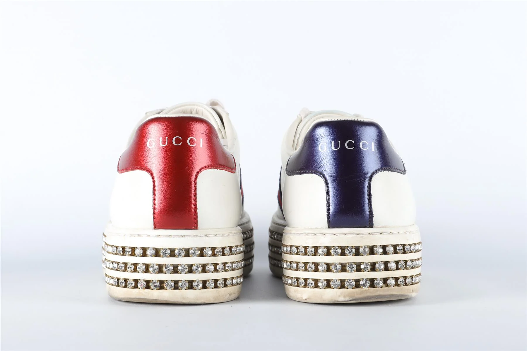 GUCCI WHITE ACE LEATHER PLATFORM SNEAKERS EU 36.5 UK 3.5 US 6.5 - Image 5