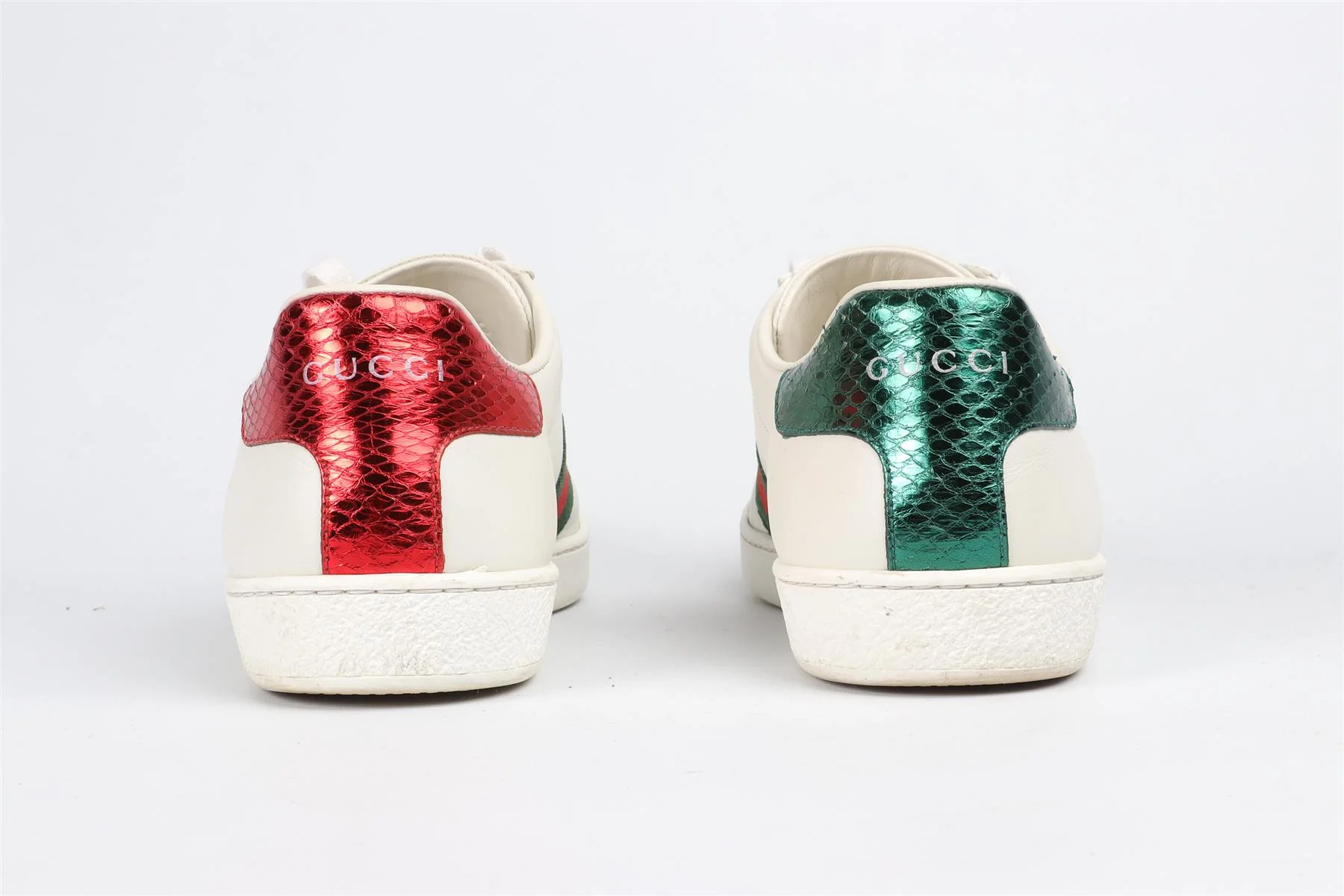 GUCCI WHITE ACE LEATHER SNEAKERS EU 37.5, UK 4.5, US 7.5 - Image 5