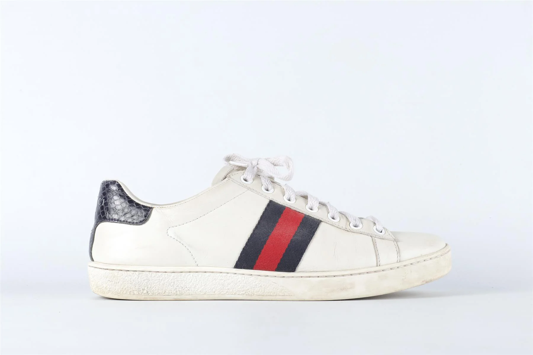 GUCCI WHITE ACE LEATHER SNEAKERS EU 38 UK 5 US 8 - Image 2
