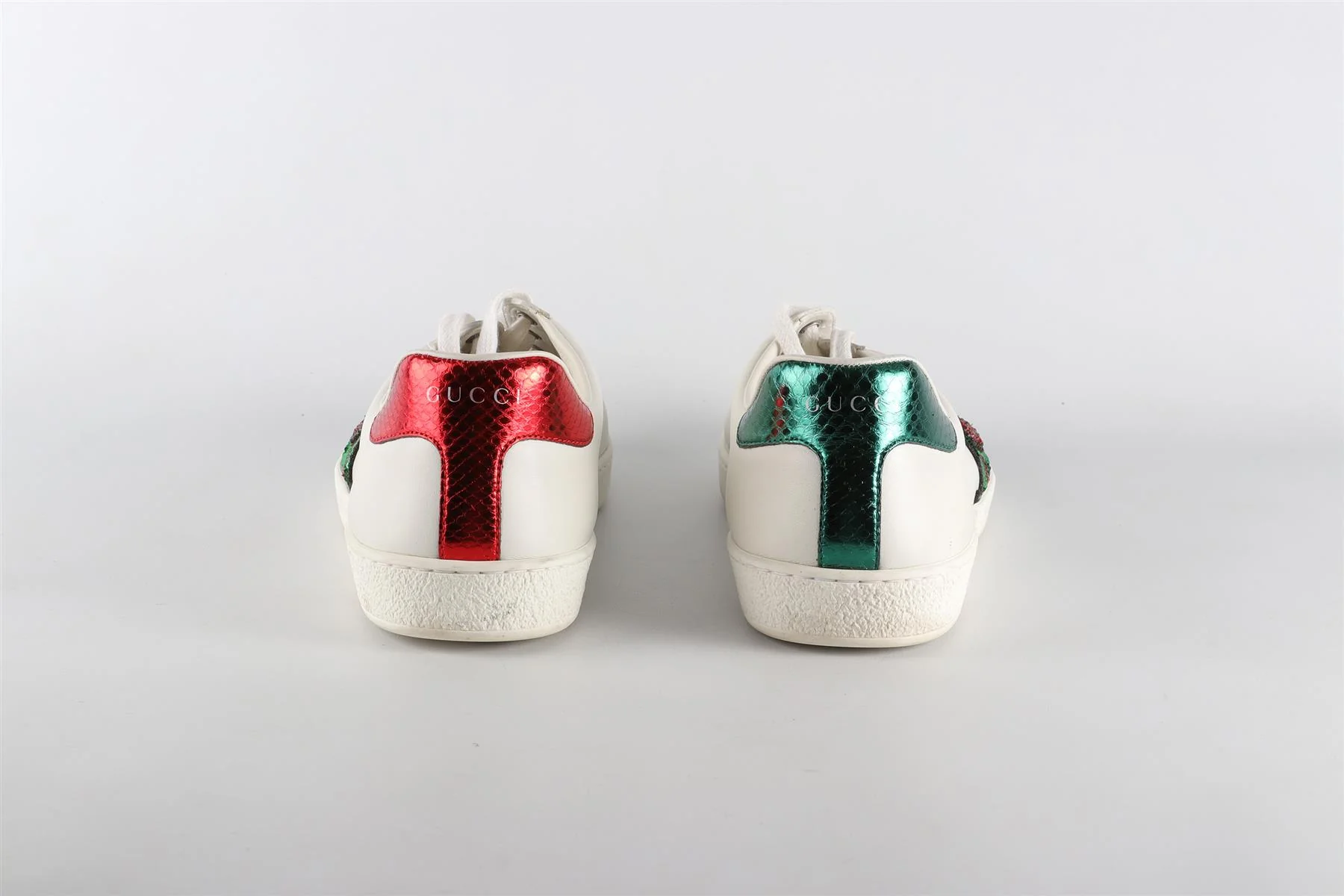 GUCCI WHITE MEN'S ACE LEATHER SNEAKERS UK 8.5 - Image 5