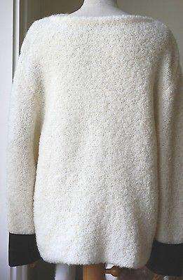 GUCCI WOOL BLEND SWEATER WITH LEATHER CUFFS SMALL - Image 7